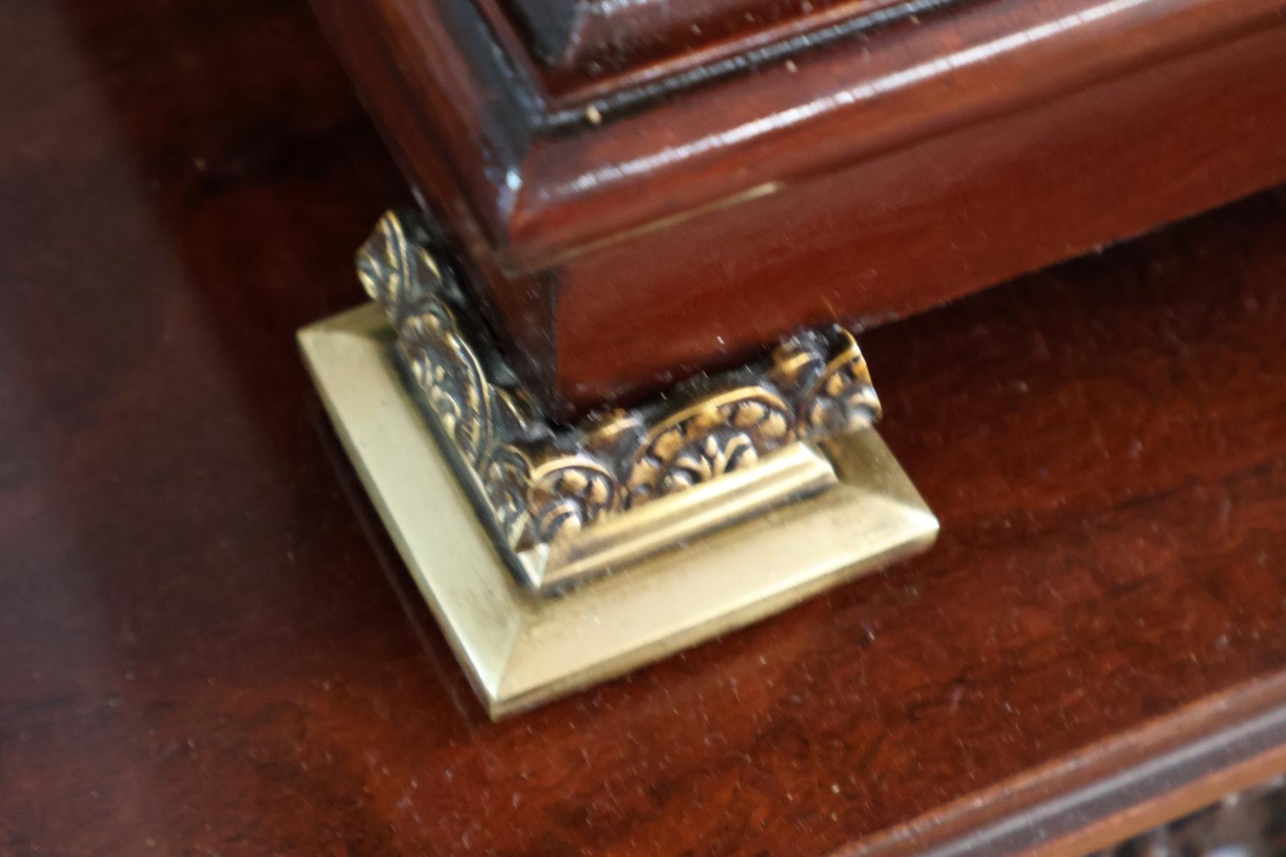 Late 19th Century Tiffany & Co Maker's Mahogany & Brass Mantel Bracket Clock For Sale 4