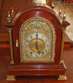 Late 19th Century Tiffany & Co Maker's Mahogany & Brass Mantel Bracket Clock