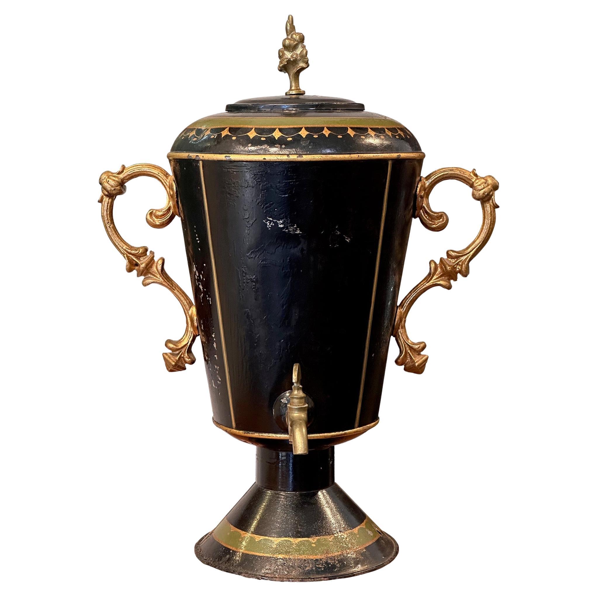 Late 19th Century Tole Water Urn