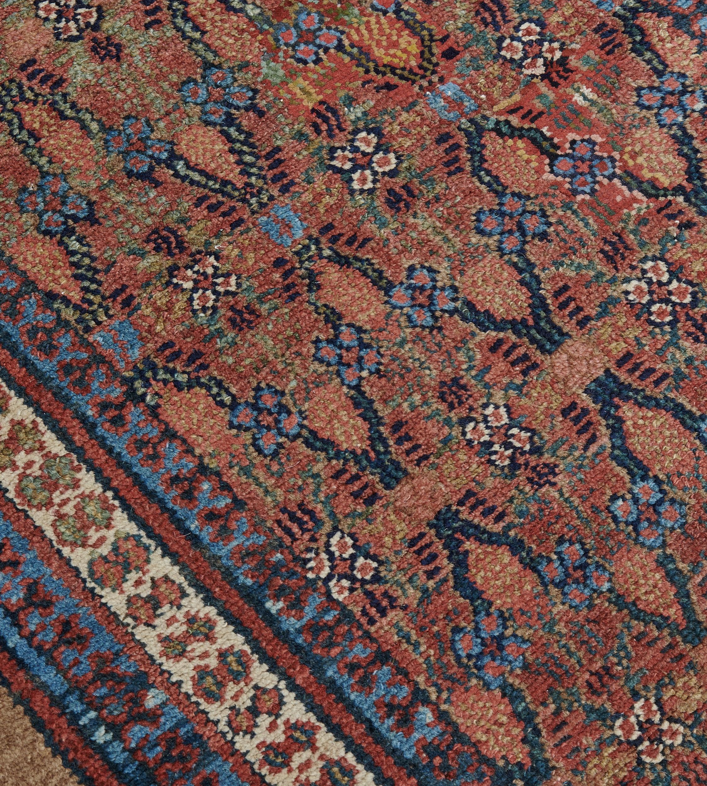 Hand-Knotted Late 19th Century, Traditional Handwoven Serab Runner For Sale