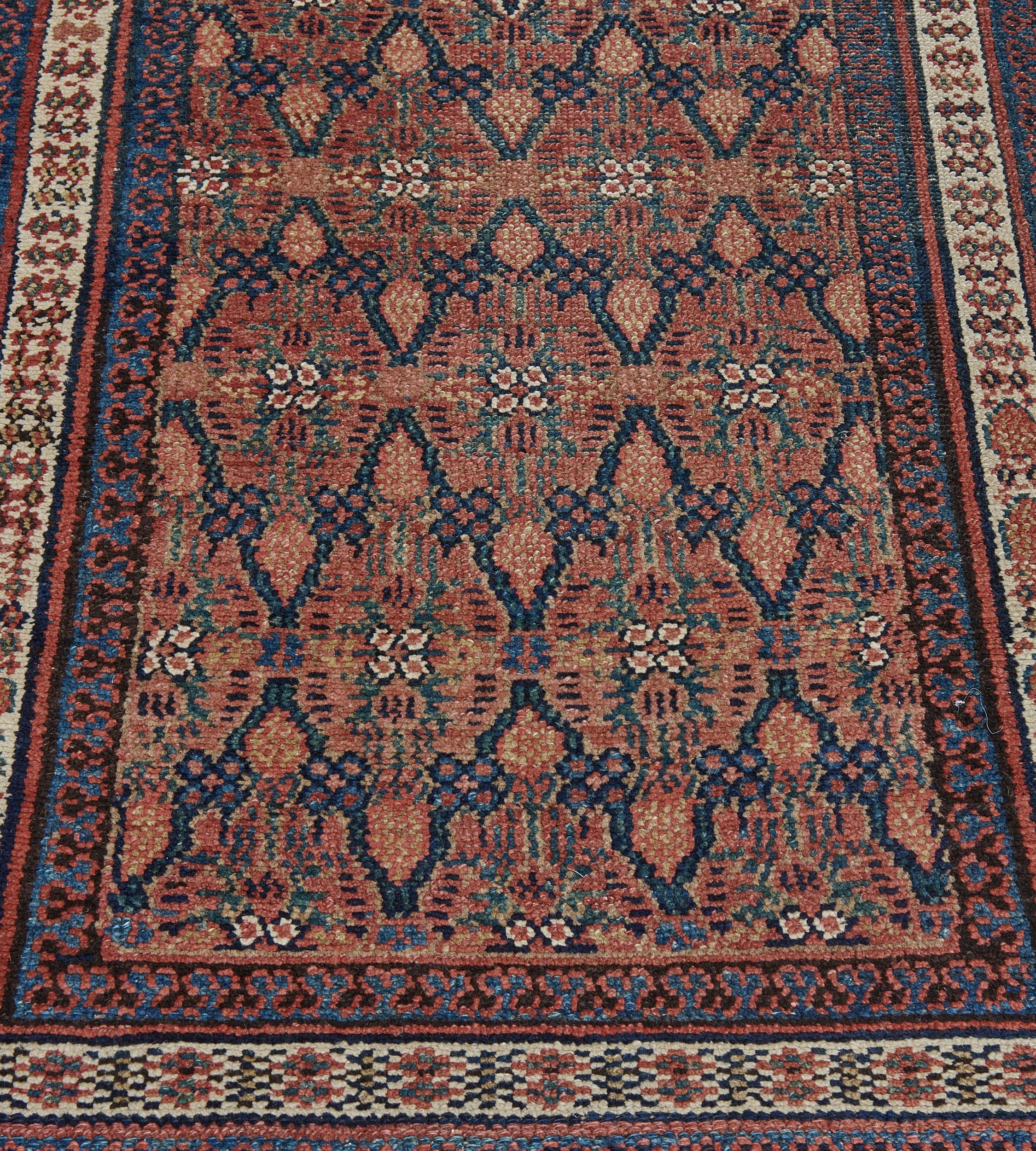 Wool Late 19th Century, Traditional Handwoven Serab Runner For Sale