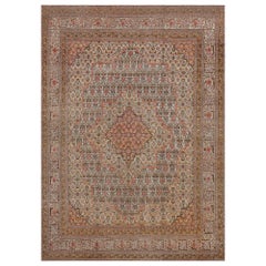 Fin du 19e siècle Laine traditionnelle tissée à la main  Tapis persan de Tabriz
