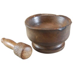 Late 19th Century Treen Pestle and Mortar