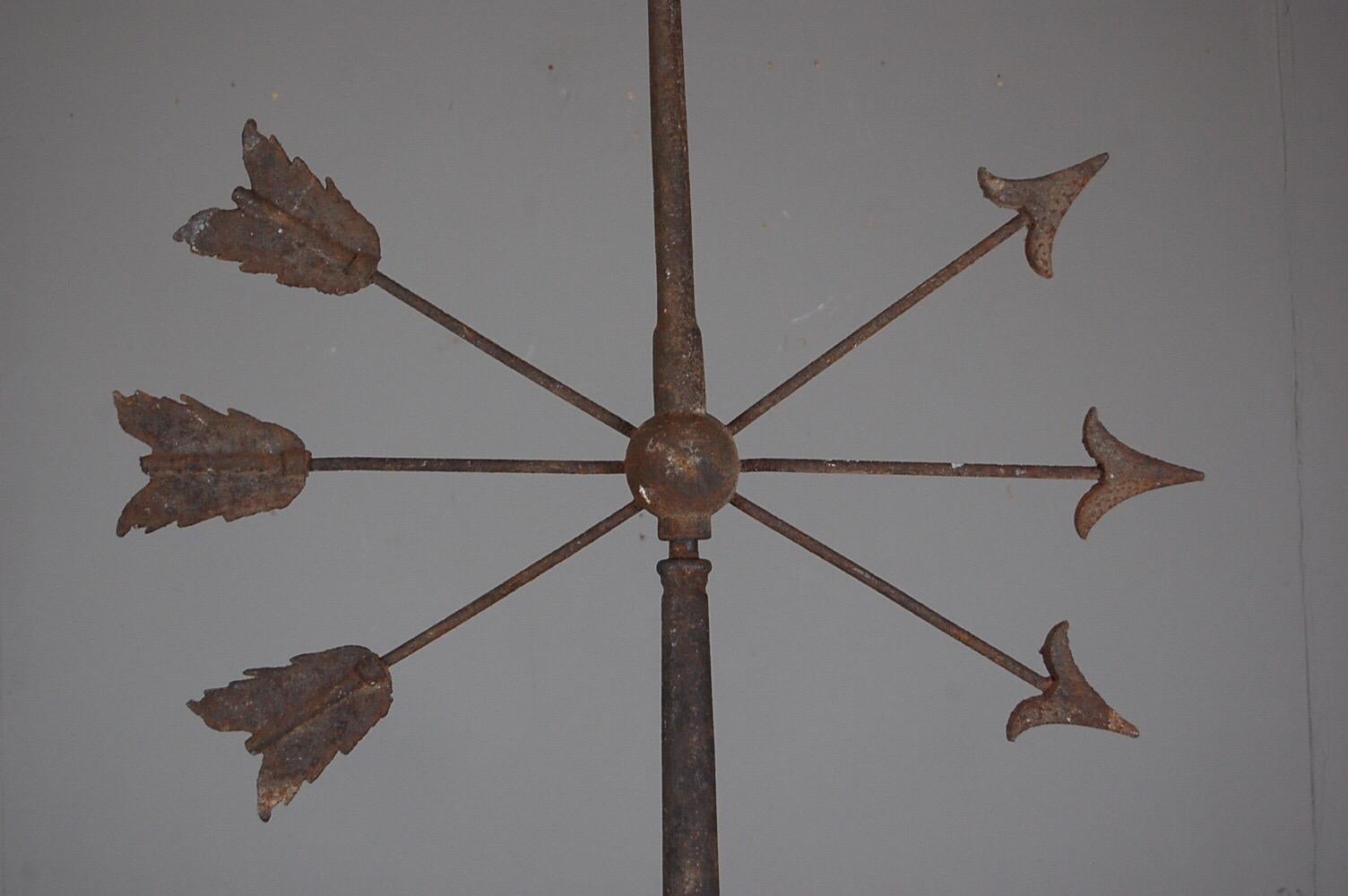French Late 19th Century Trio of Arrows Weathervane Finial