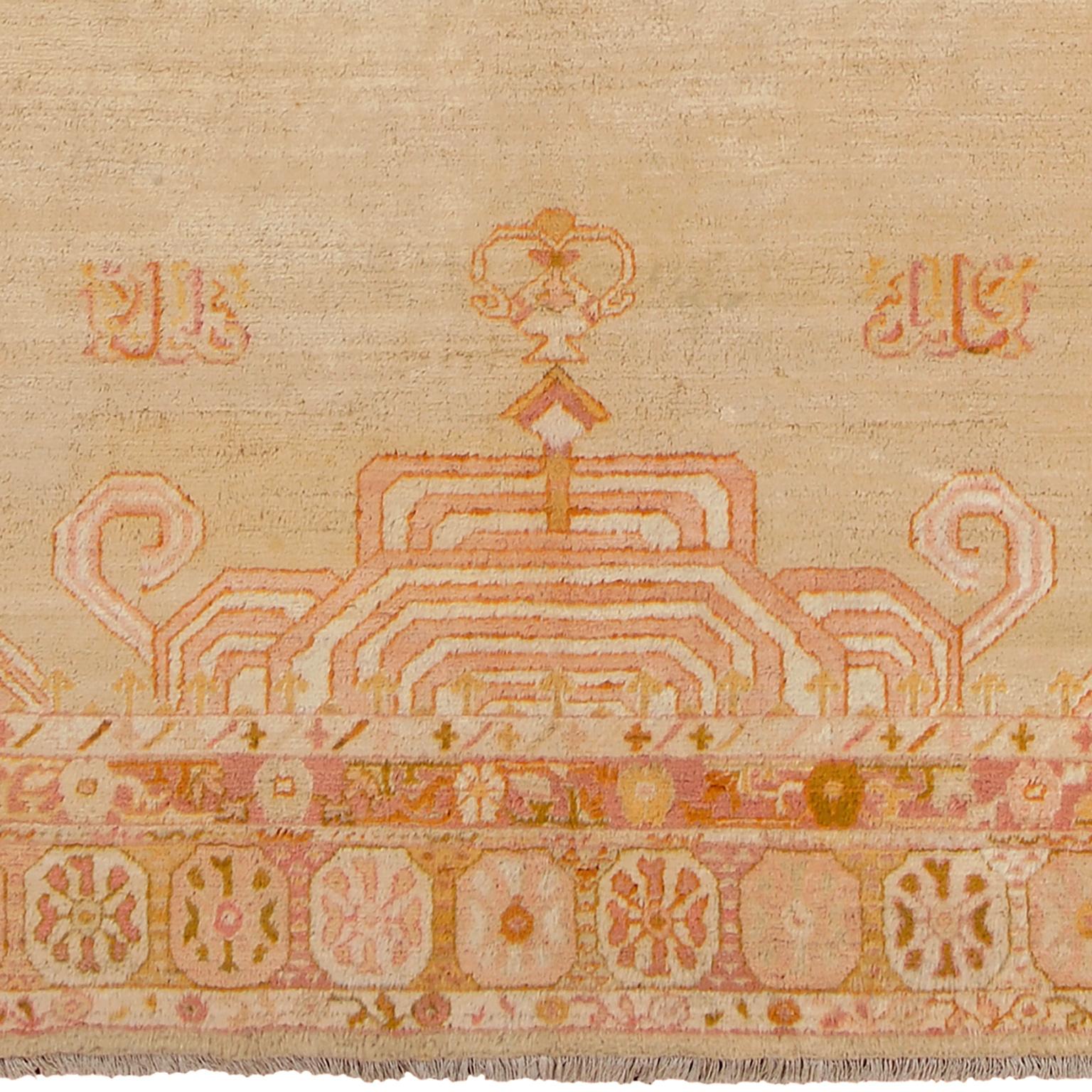 Türkischer Oushak-Teppich aus dem späten 19. Jahrhundert im Zustand „Gut“ im Angebot in New York, NY