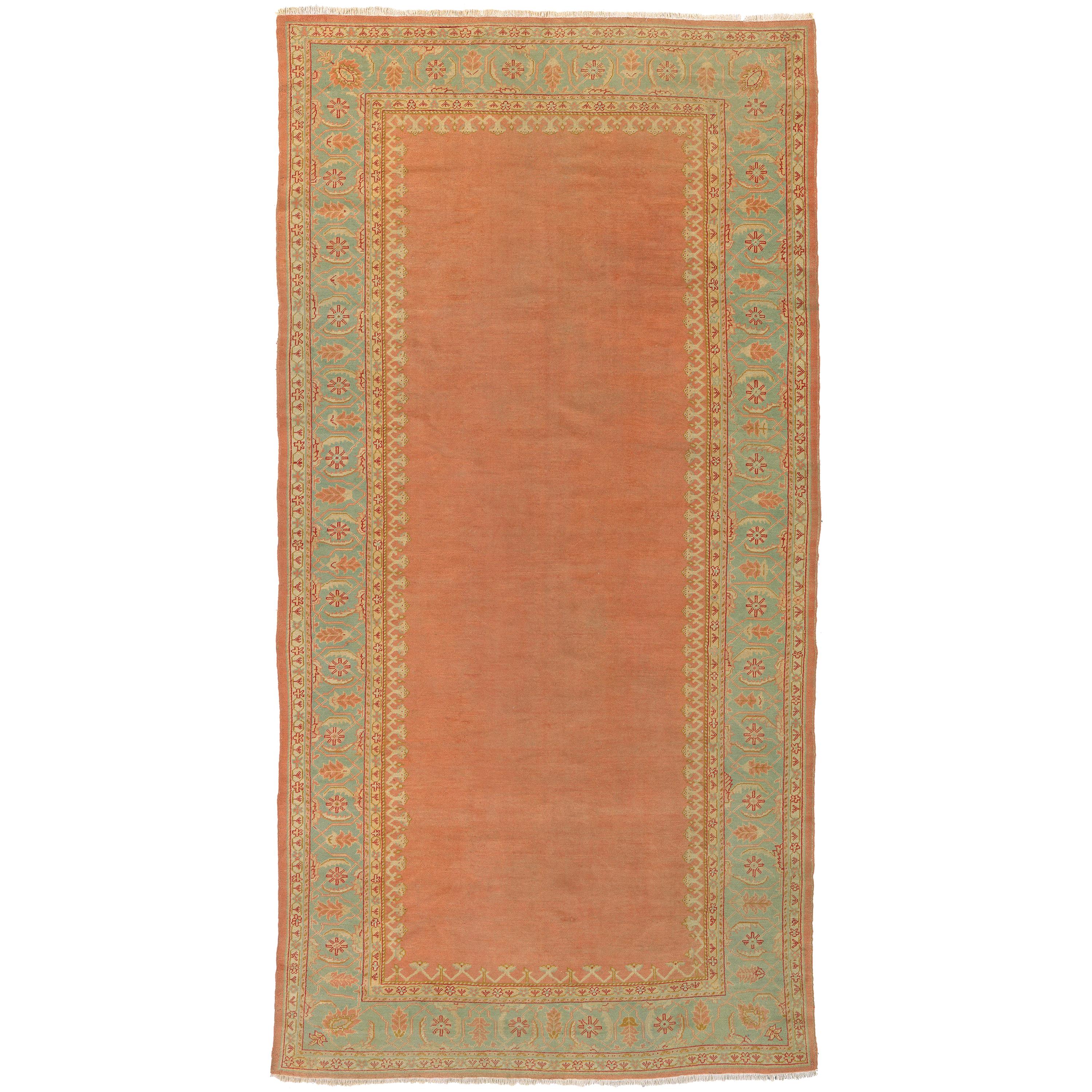 Late 19th Century Turkish Oushak Rug For Sale