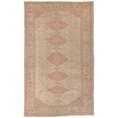 Türkischer Oushak-Teppich aus dem späten 19. Jahrhundert