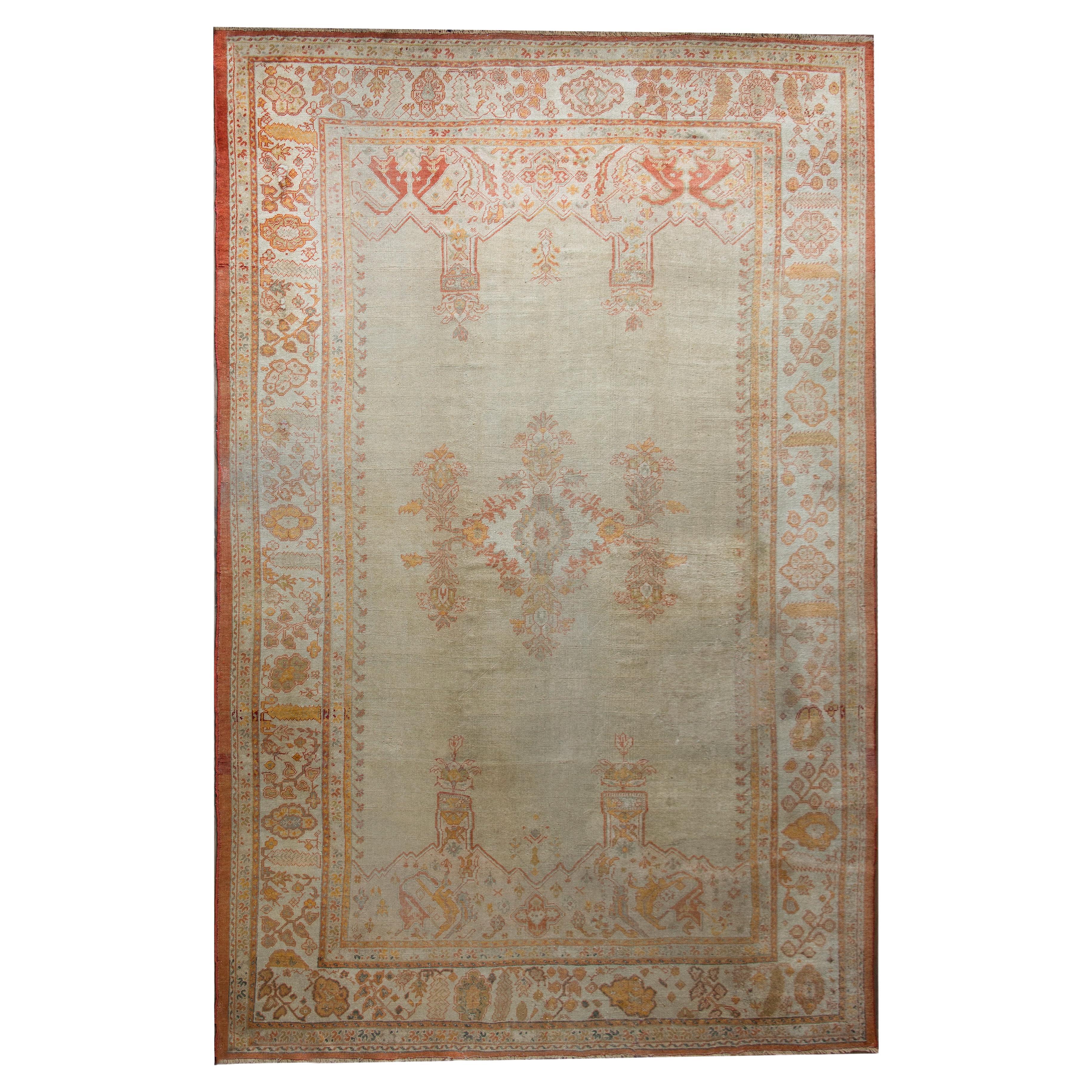 Late 19th Century Turkish Oushak Rug