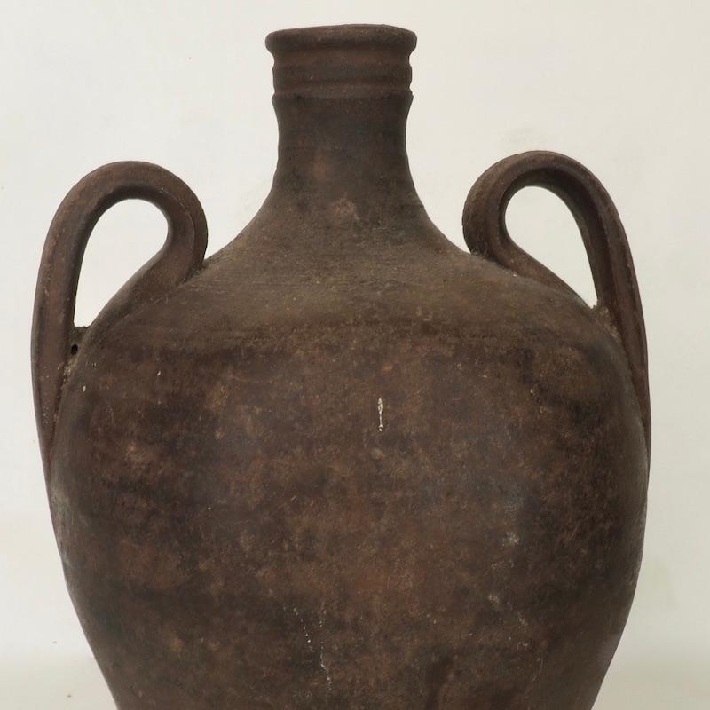 Late 19th Century Two Handled Antique Portuguese Stoneware Jug For Sale 2