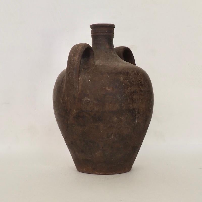 Rustique Jug à deux poignées en grès portugais ancien de la fin du 19e siècle en vente