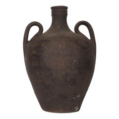 Late 19th Century Two Handled Antique Portuguese Stoneware Jug
