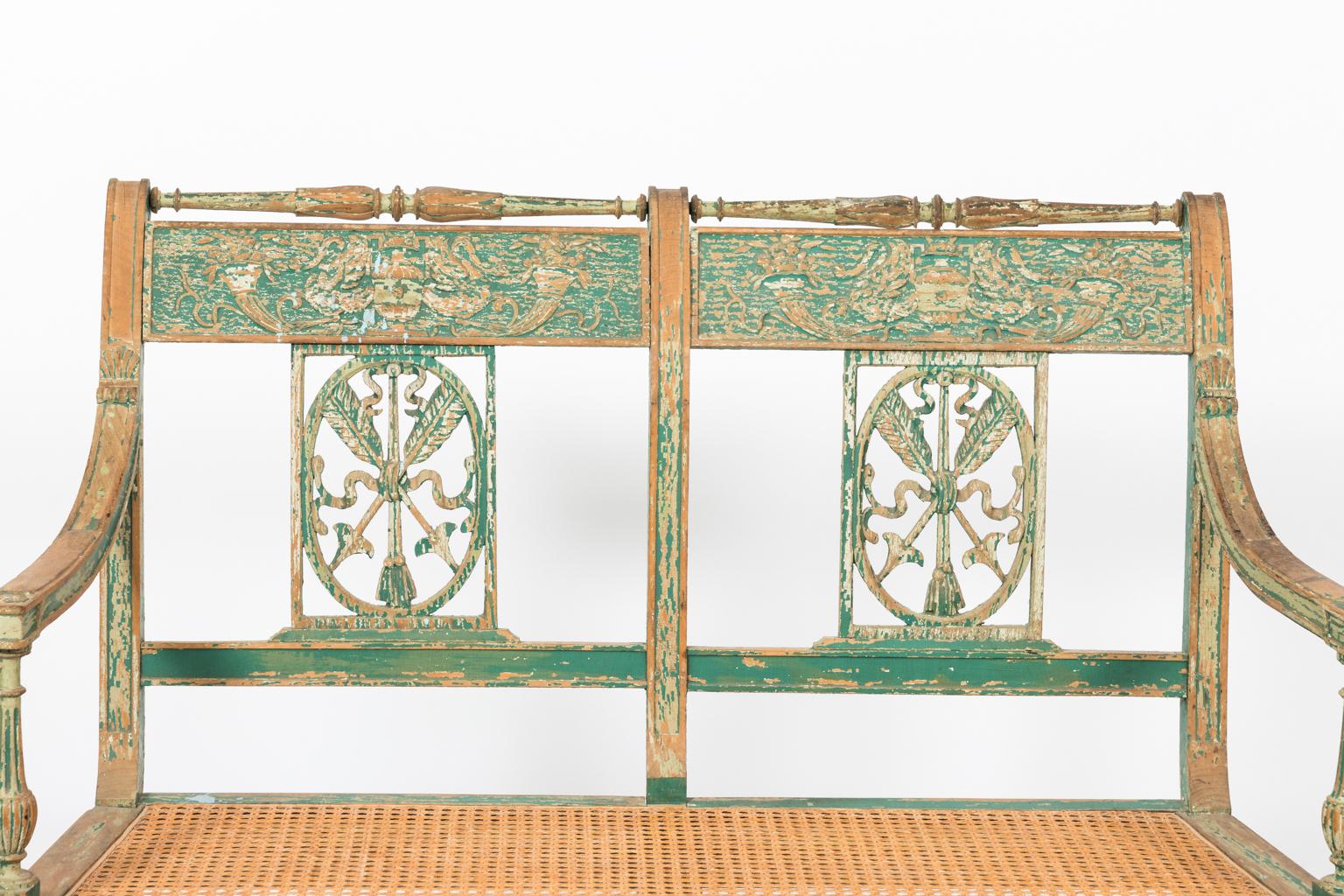 French Provincial Late 19th Century Two-Seated French Bench