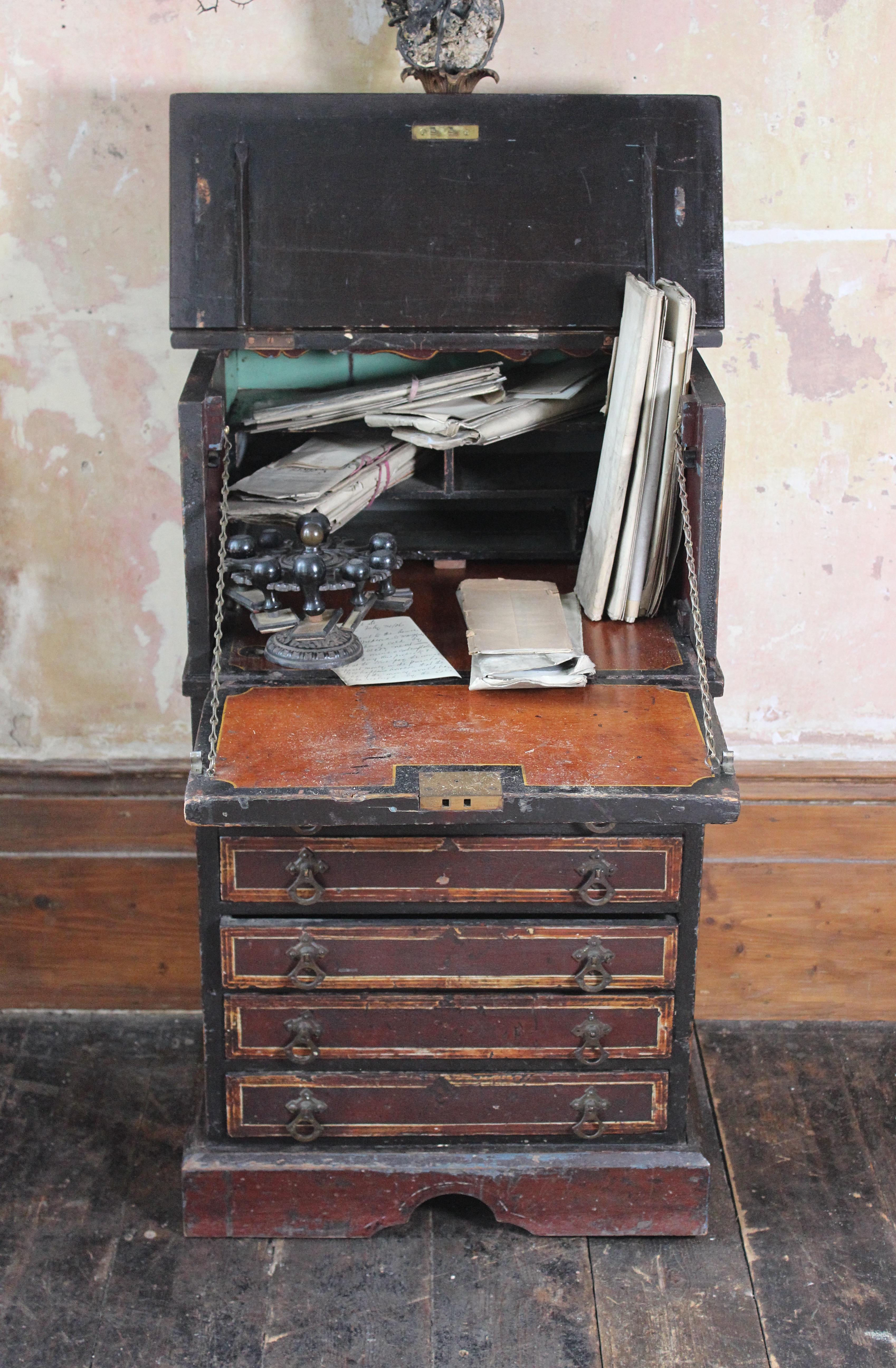 Late 19th Century Unusual Aesthetic Movement Painted Clerks Desk  For Sale 10