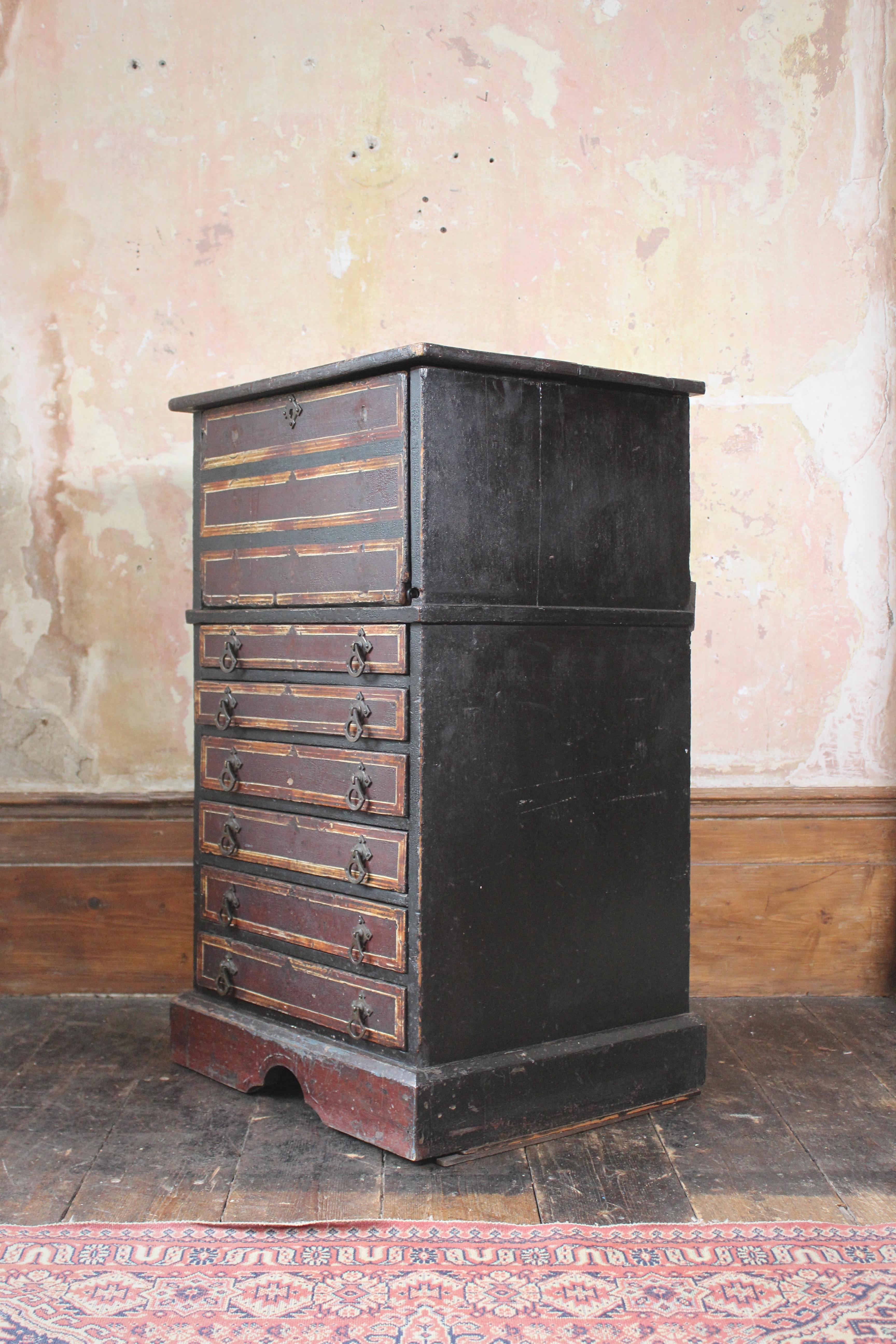 Late 19th Century Unusual Aesthetic Movement Painted Clerks Desk  For Sale 14