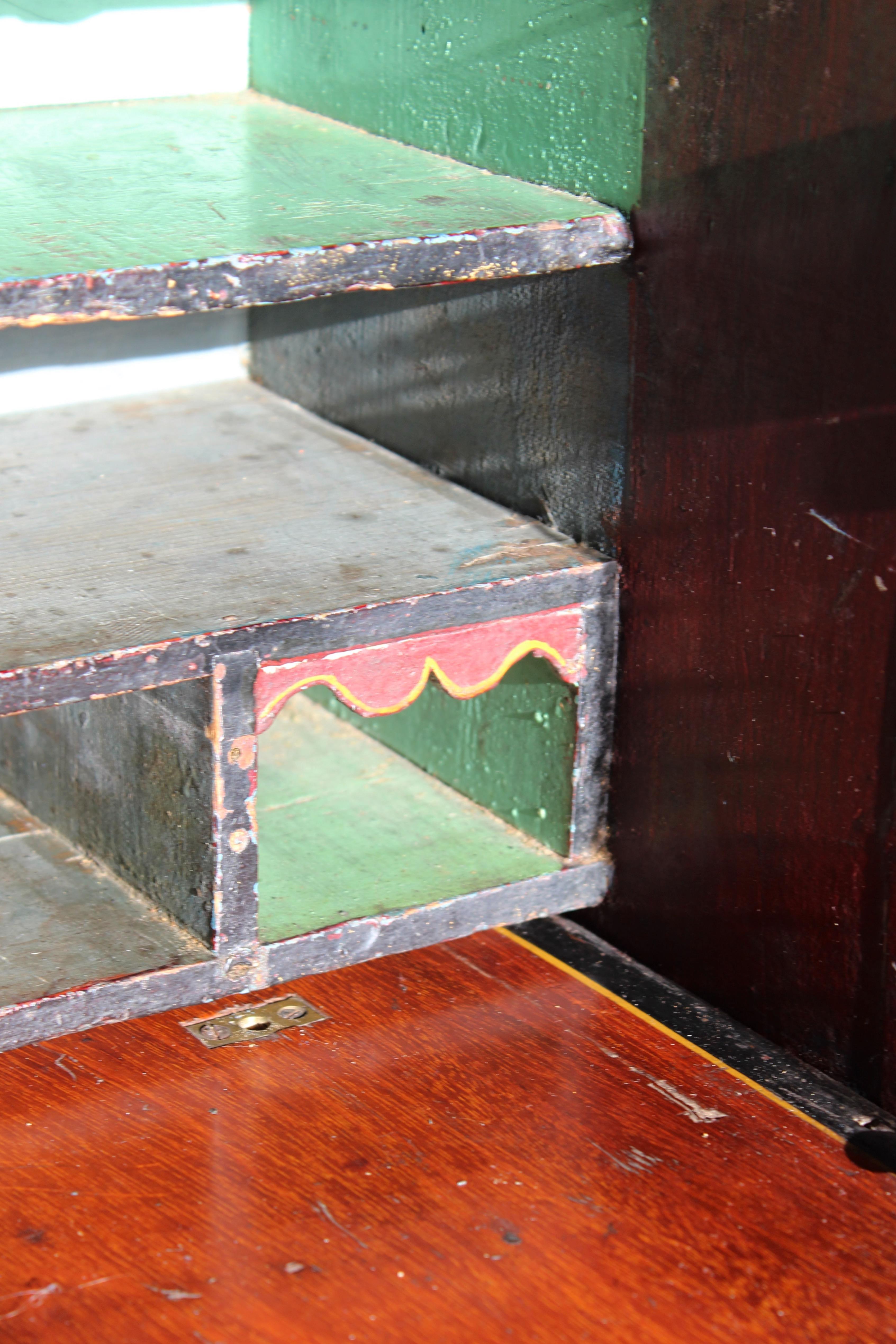 Pine Late 19th Century Unusual Aesthetic Movement Painted Clerks Desk  For Sale