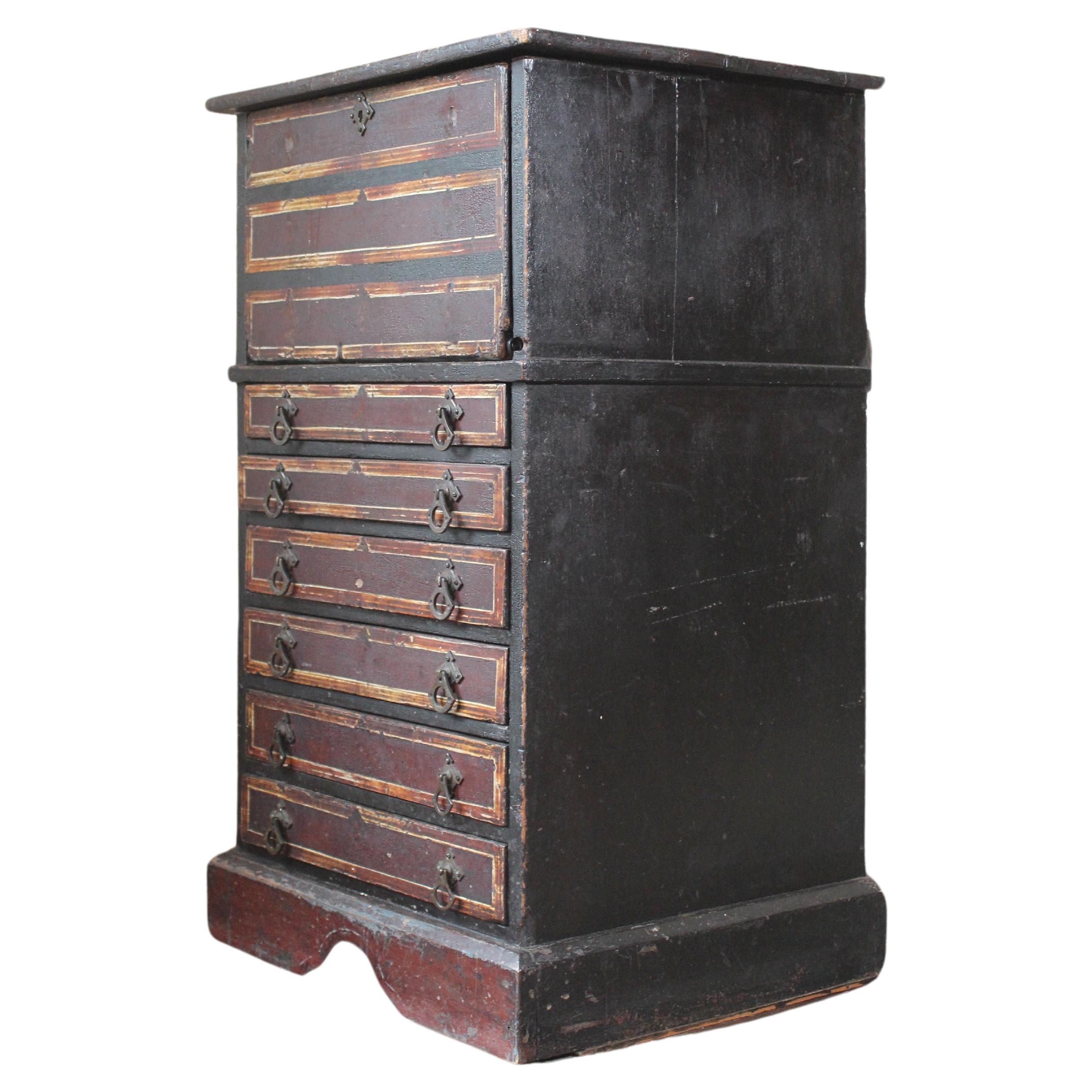 Late 19th Century Unusual Aesthetic Movement Painted Clerks Desk  For Sale