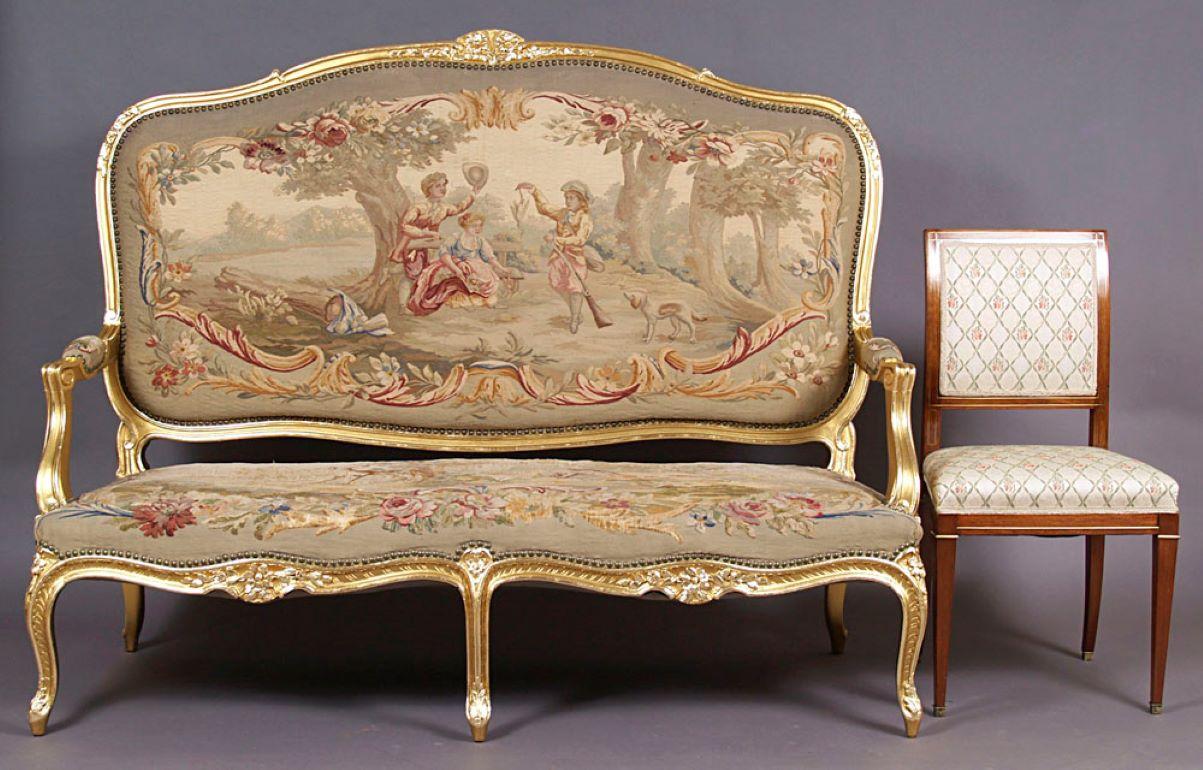Late 19th Century Upholstered Sofa with Hunting Motifs, France 13