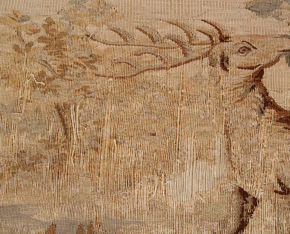 Tapestry Late 19th Century Upholstered Sofa with Hunting Motifs, France