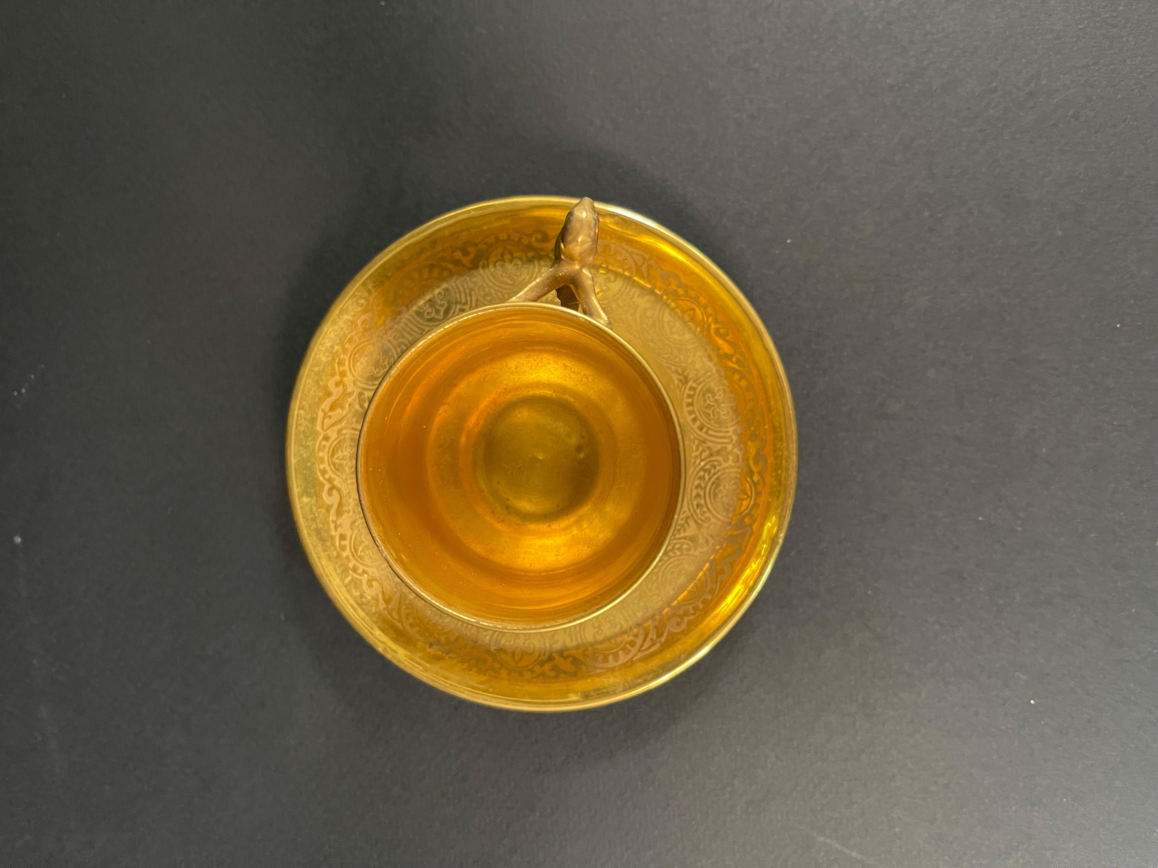 Vergoldetes venezianisches Porzellan, signiert Ende 19. im Zustand „Gut“ im Angebot in Roma, IT