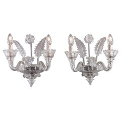 20th Century Venitian Murano Glass Sconces