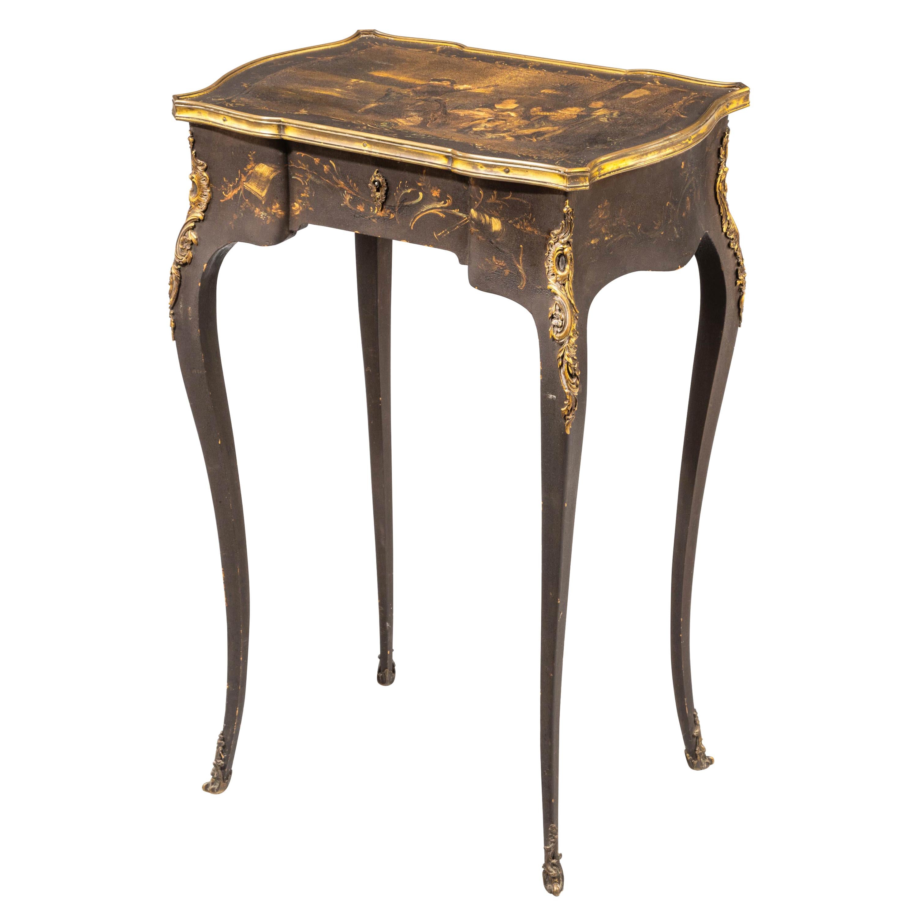 Late 19th Century Vernis Martin Work Table