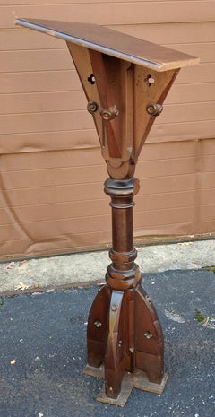 Late 19th Century Victorian Carved Walnut Lectern Music Stand