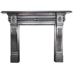 Antique Late 19th Century Victorian Cast Iron Fireplace Surround