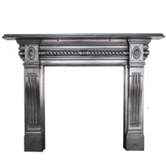 Late 19th Century Victorian Cast Iron Fireplace Surround