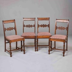 Late 19th Century Victorian English Side Chairs - Set of Four