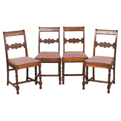 Late 19th Century Victorian English Side Chairs - Set of Four