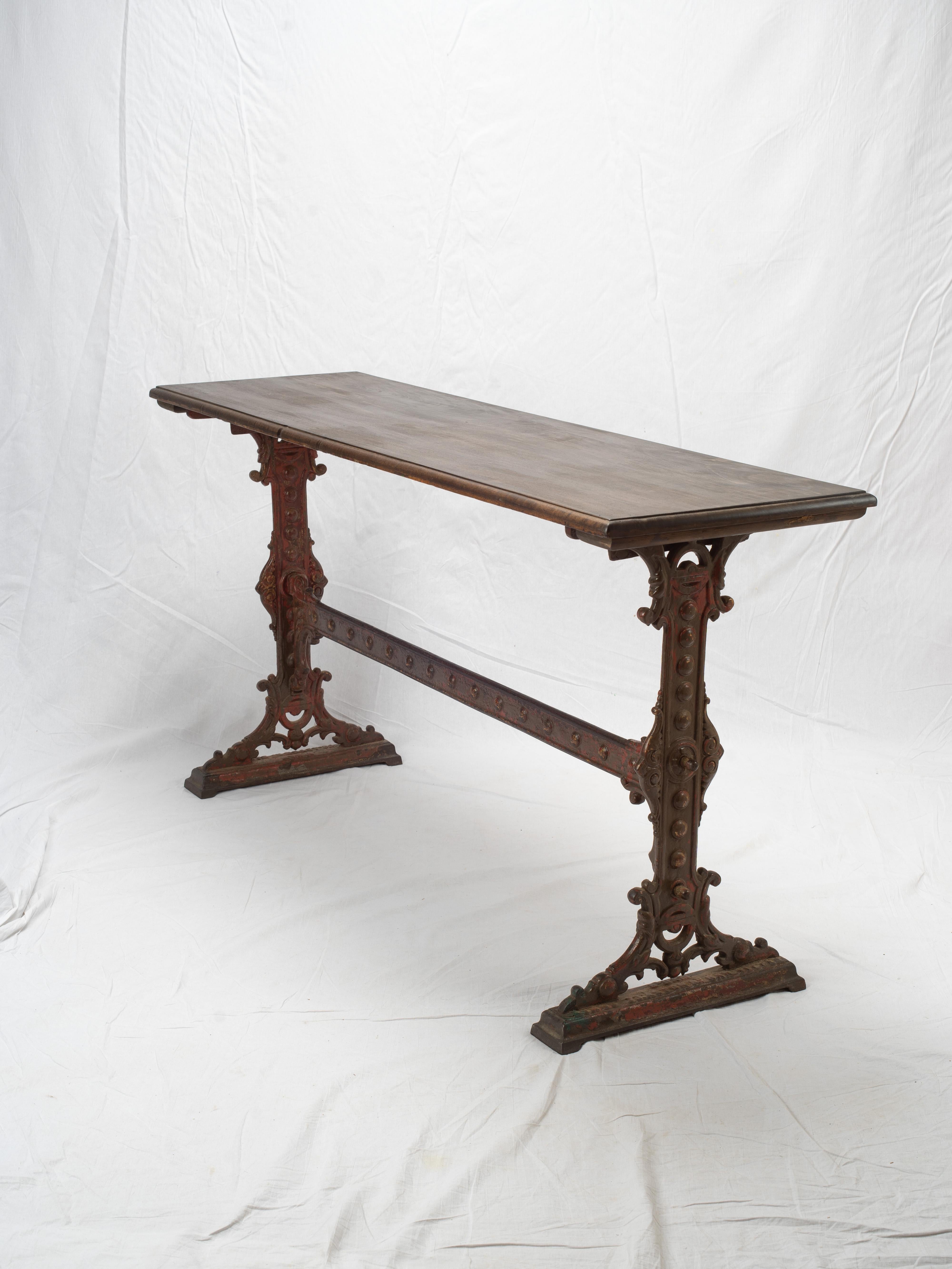 Late Victorian Late 19th Century Victorian English Tavern Table Sofa Table For Sale