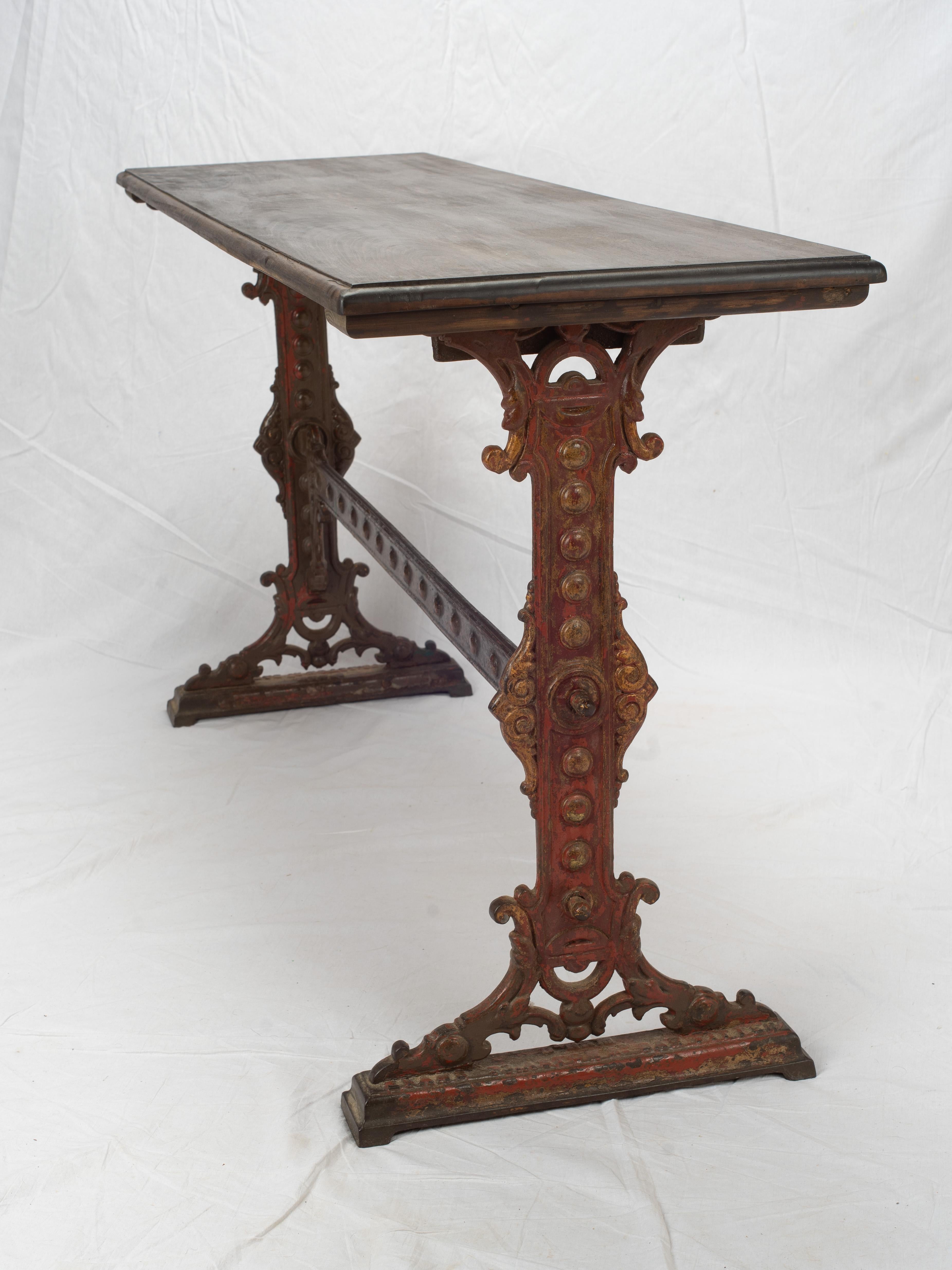Late 19th Century Victorian English Tavern Table Sofa Table For Sale 1