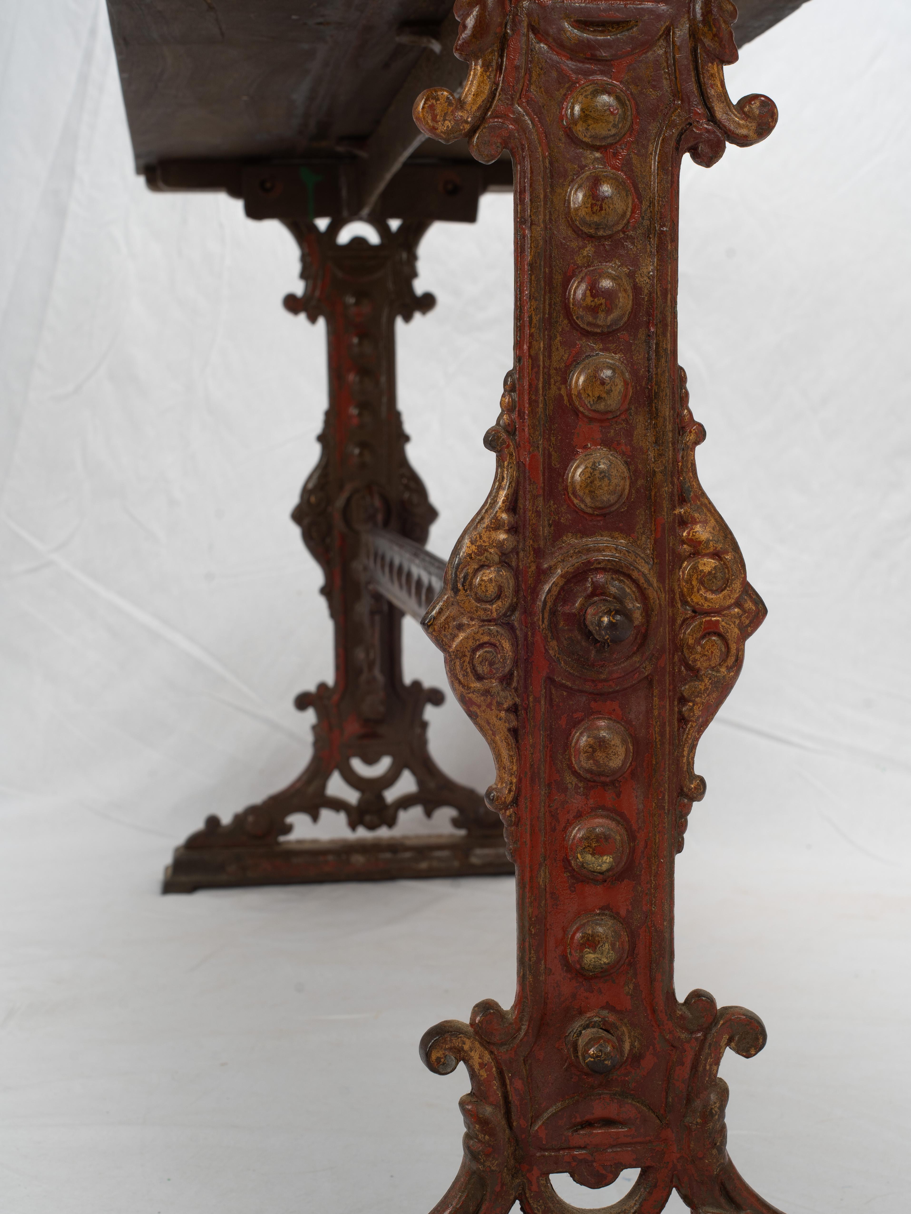 Late 19th Century Victorian English Tavern Table Sofa Table For Sale 2