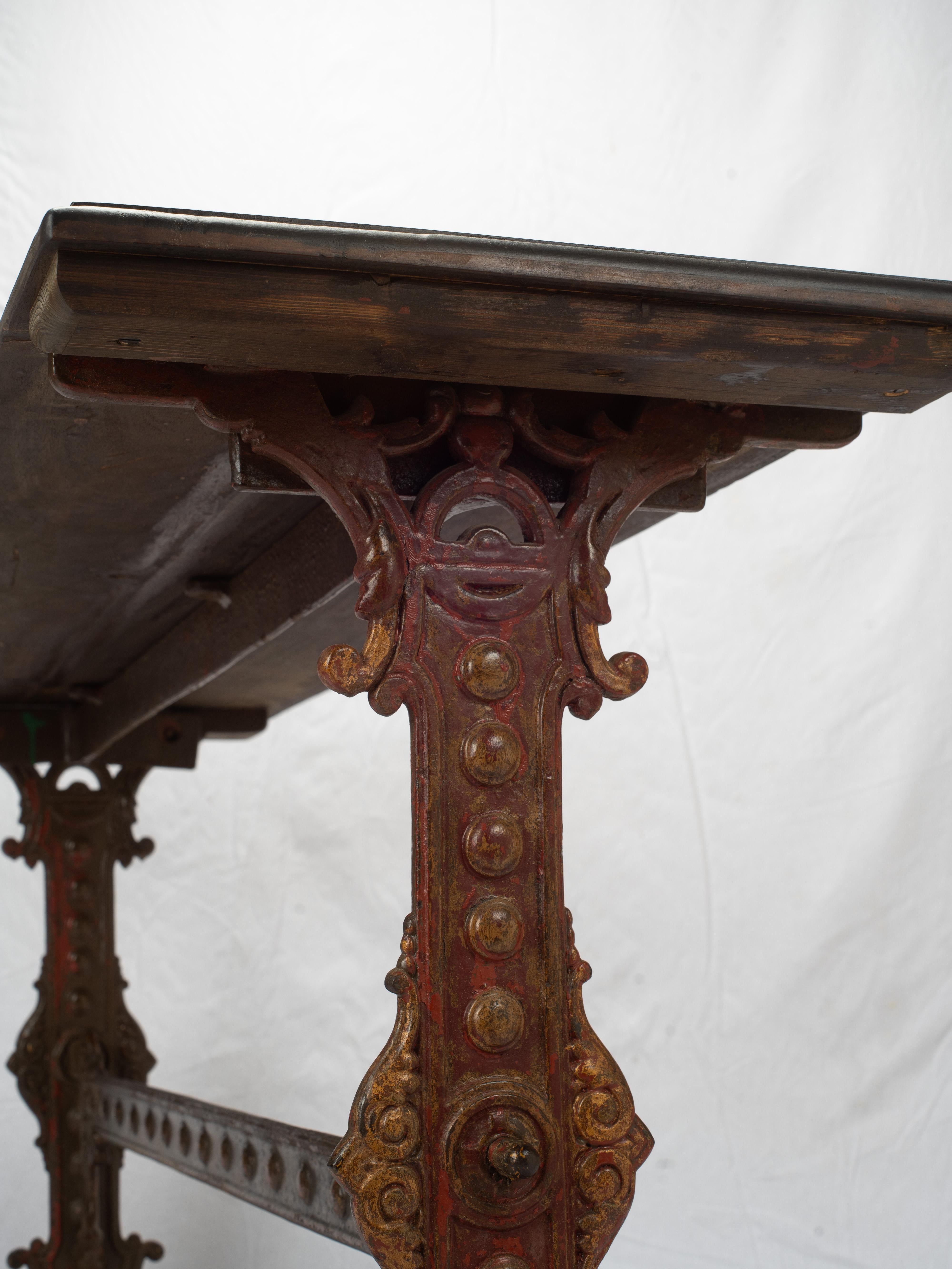 Late 19th Century Victorian English Tavern Table Sofa Table For Sale 3