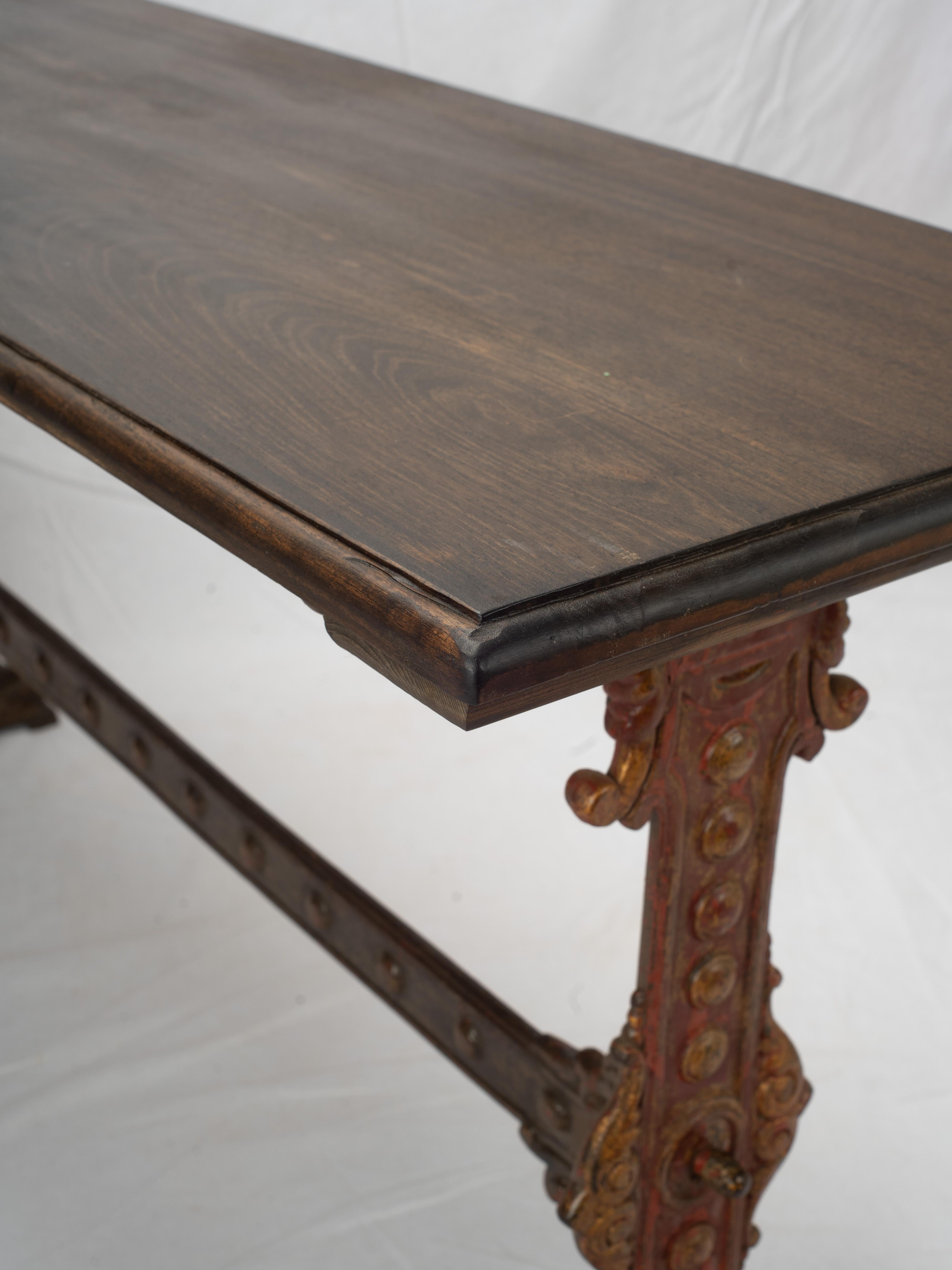 Late 19th Century Victorian English Tavern Table Sofa Table For Sale 4