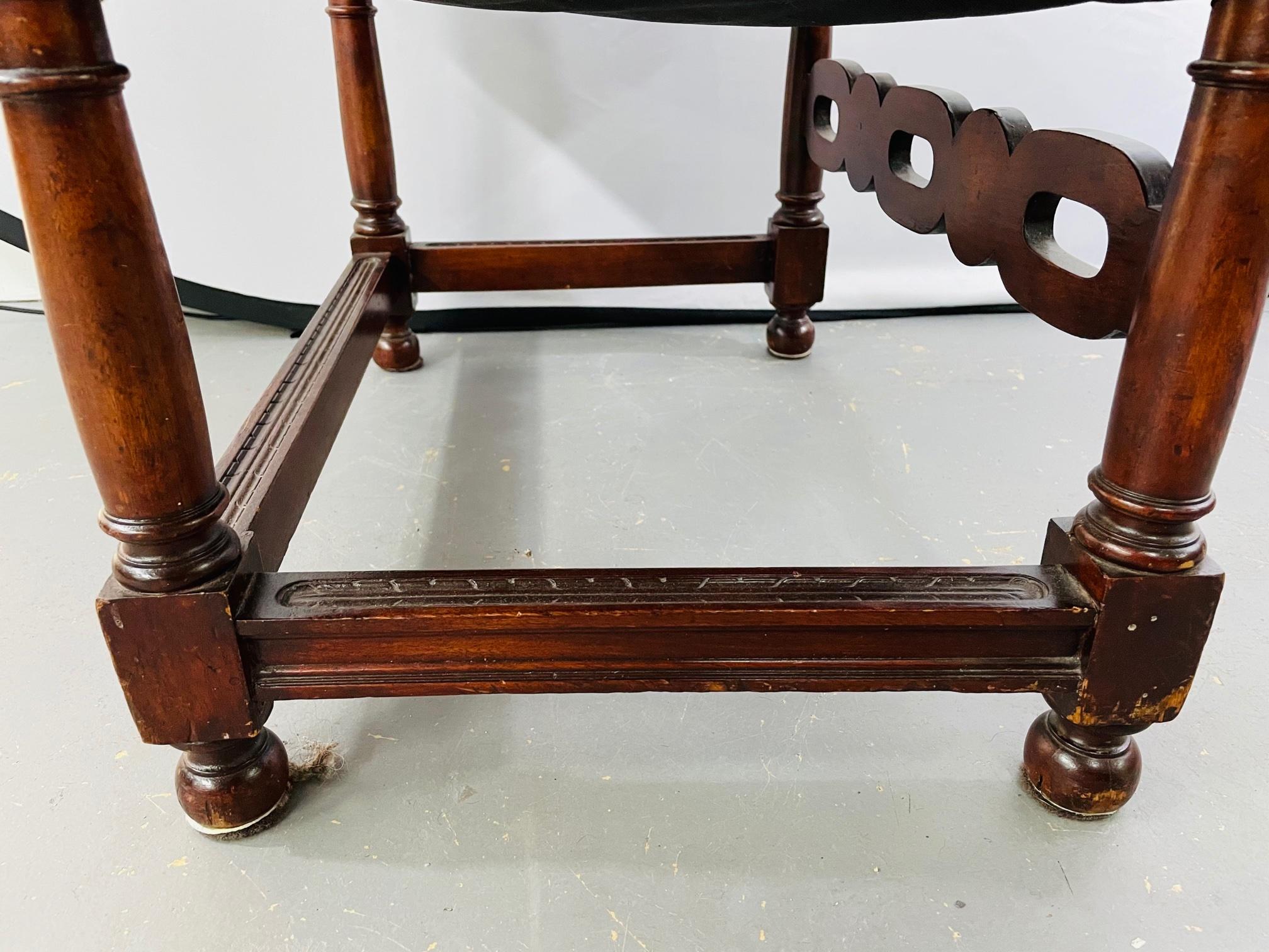 Late 19th Century Victorian Gothic Revival Leopard Upholstery Arm or Side Chair For Sale 10