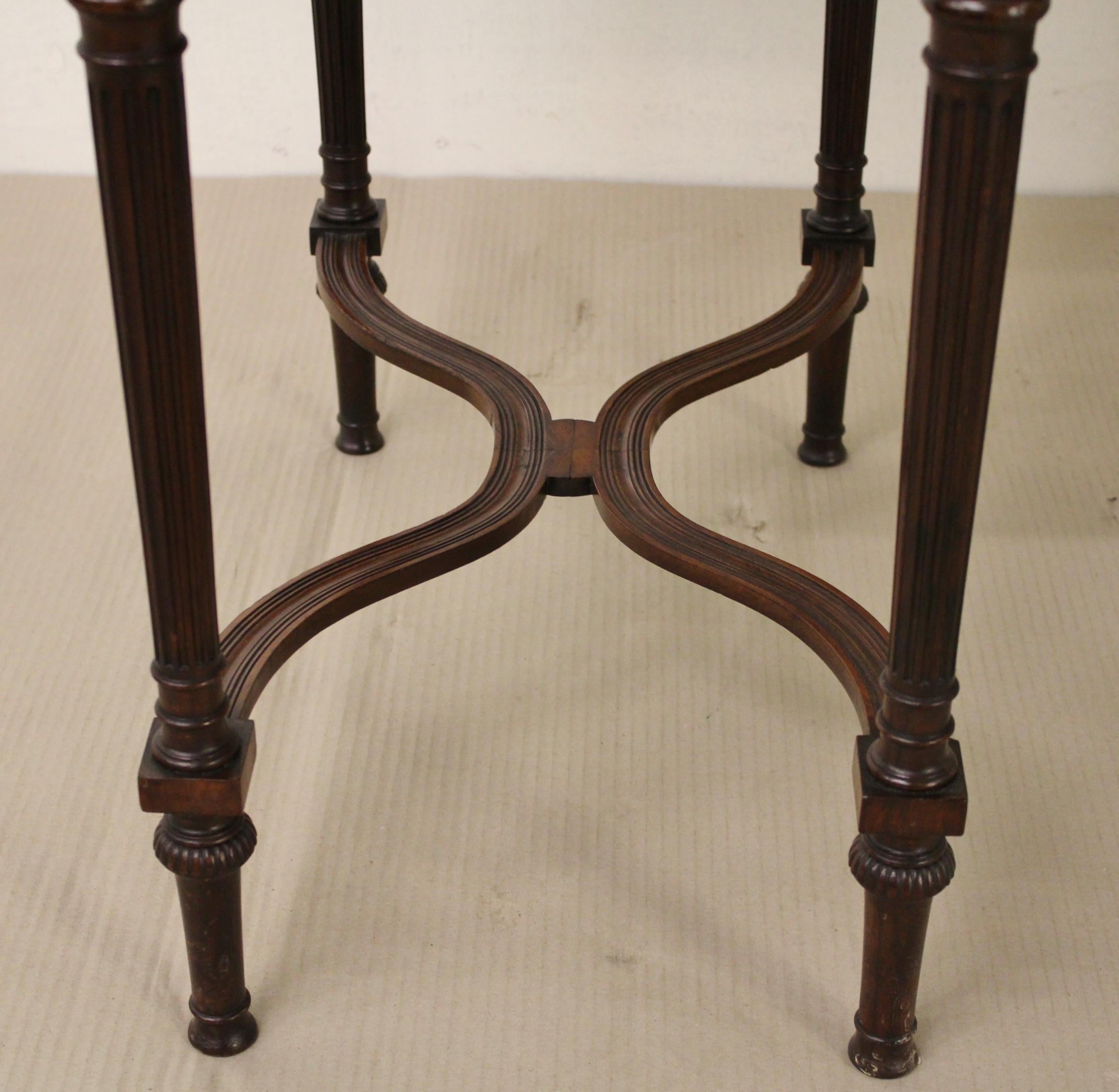Inlay Late 19th Century Victorian Inlaid Rosewood Writing Desk by Collinson and Lock For Sale