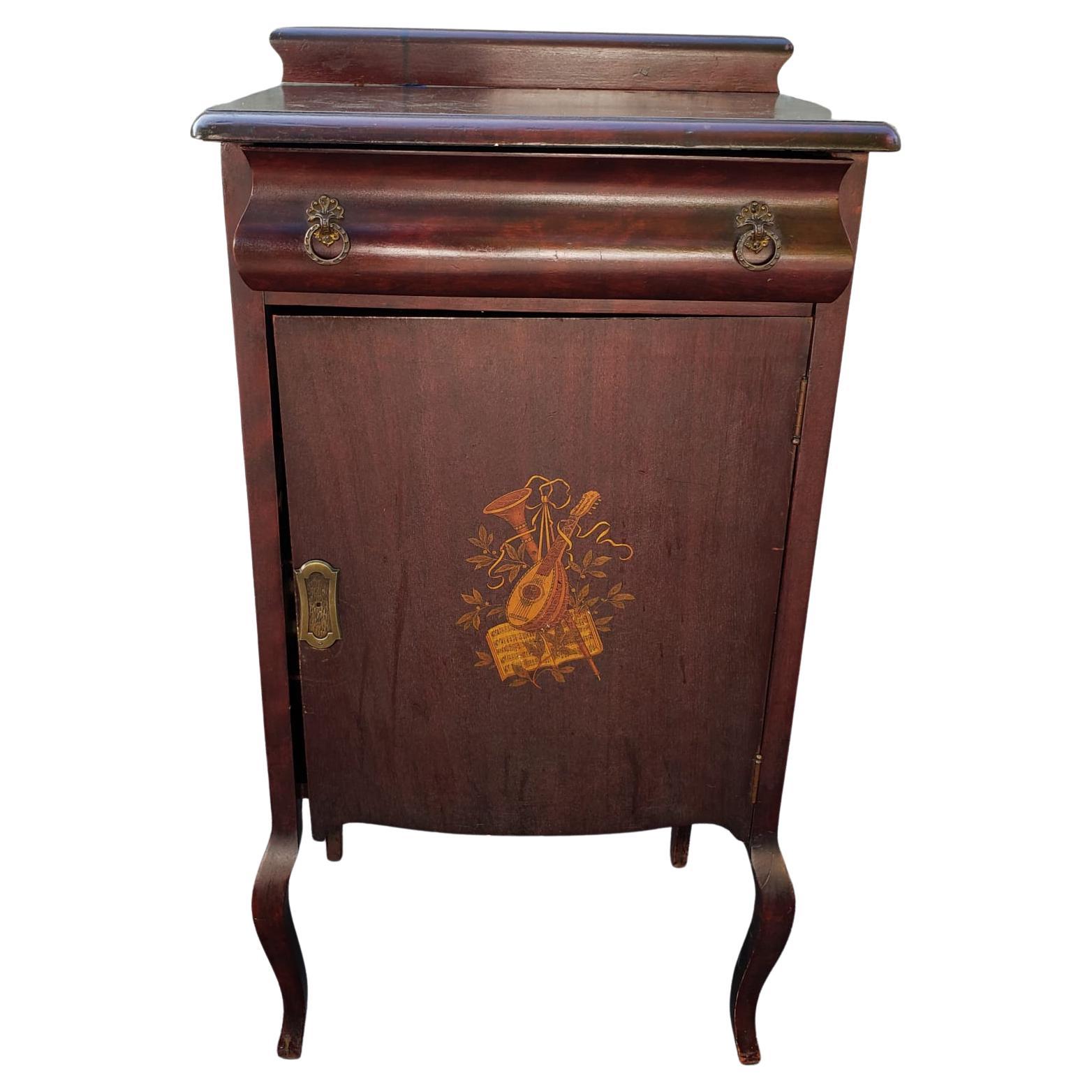 Late 19th Century Victorian Mahogany Sheet Music Cabinet For Sale