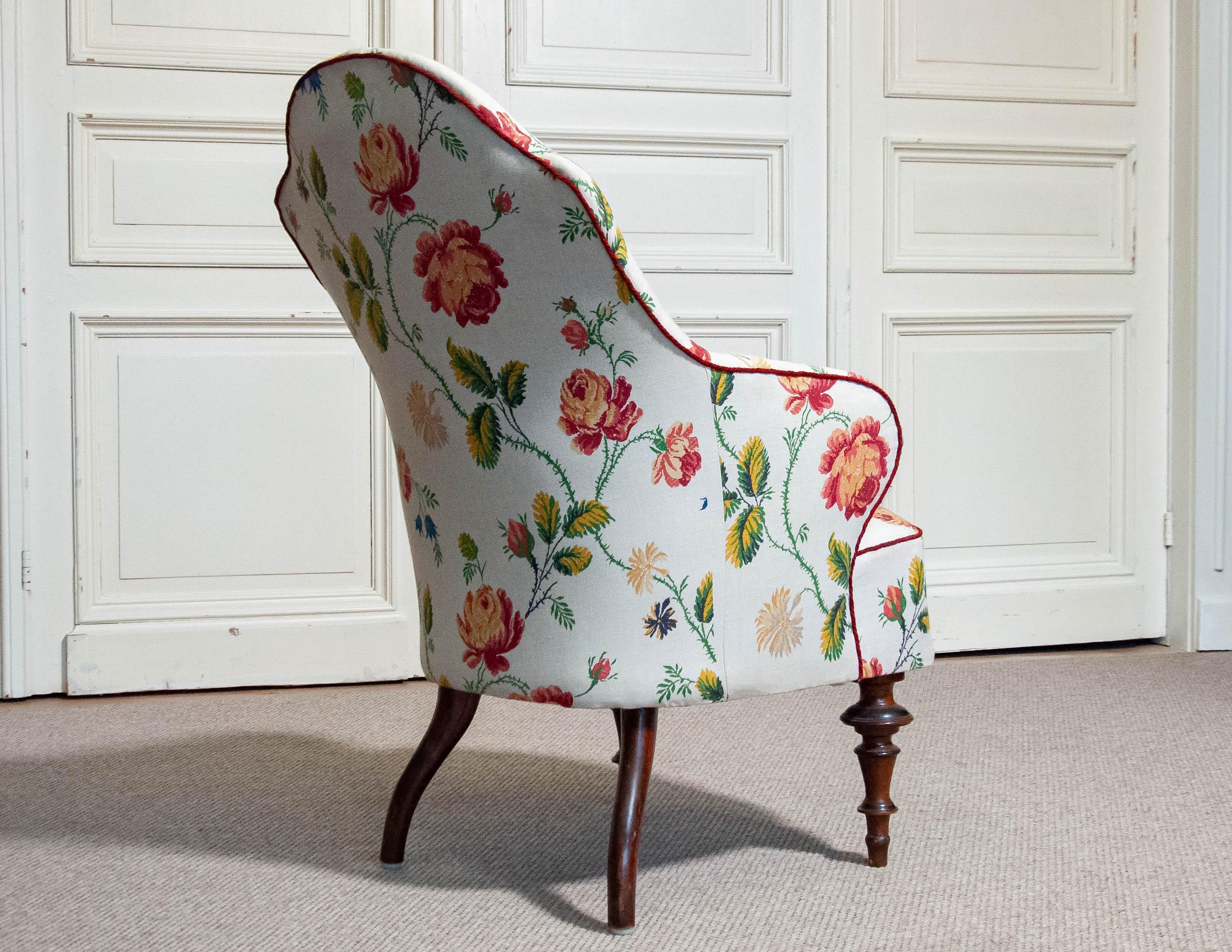 Swedish Late 19th Century Victorian Nursing / Lounge Chair Sweden For Sale