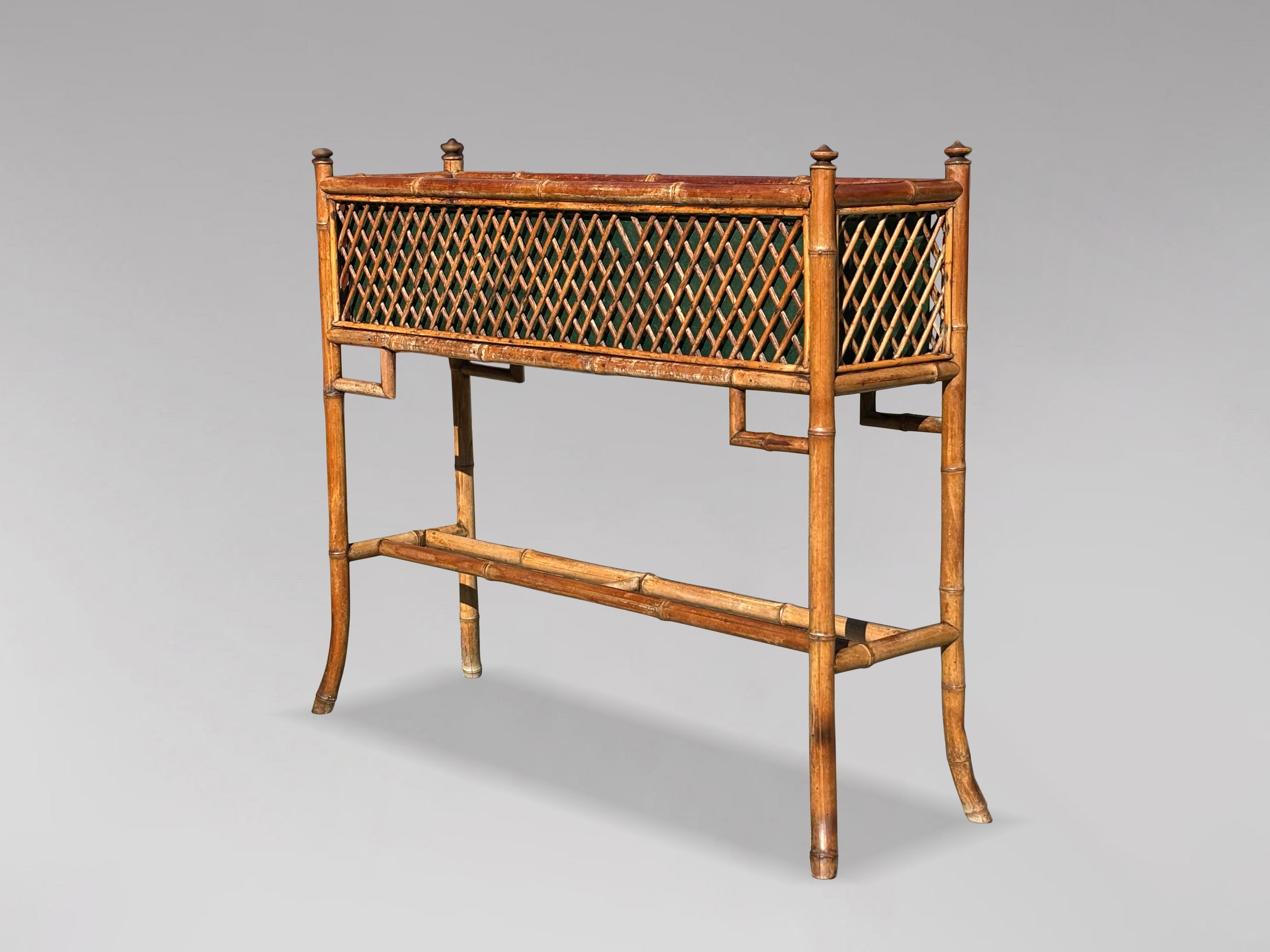 Late 19th Century Victorian Period Bamboo Jardinière For Sale 1