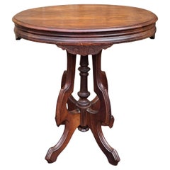 Late 19th Century Victorian Rococo Style Carved Walnut Side Table