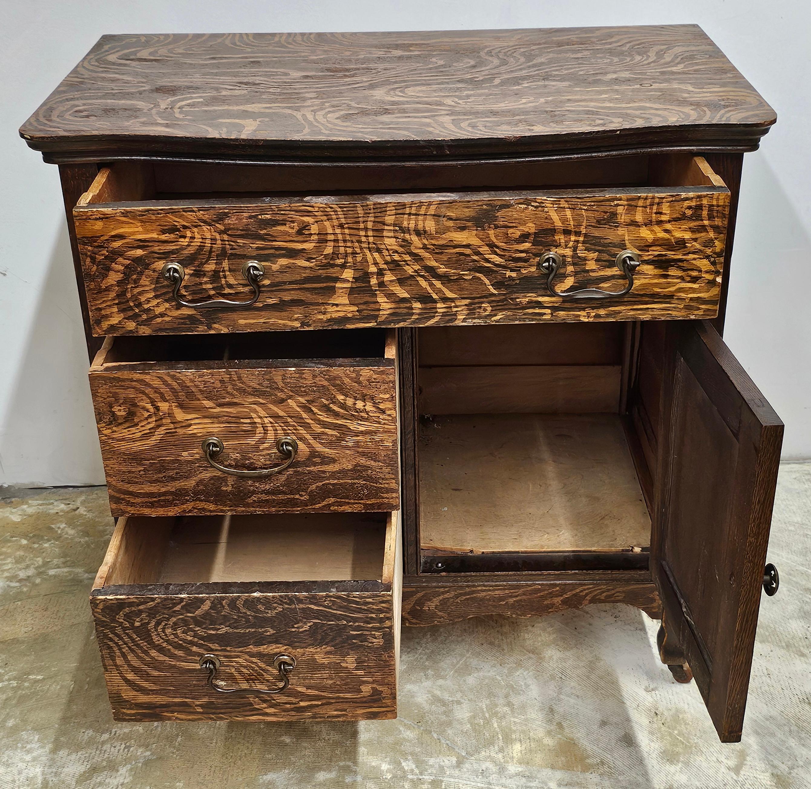 Americano Armadietto a rotelle in Oak Oak vittoriano della fine del XIX secolo in vendita