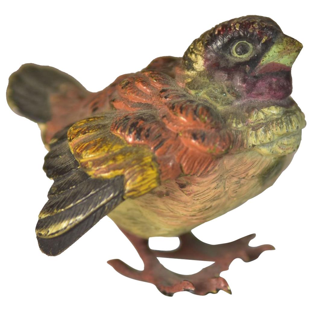 Late 19th Century Vienna Bronze "Large Sparrow" For Sale