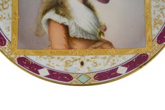 Late 19th Century Vienna Style Porcelain Plate, Depicting Duchess of Devonshire