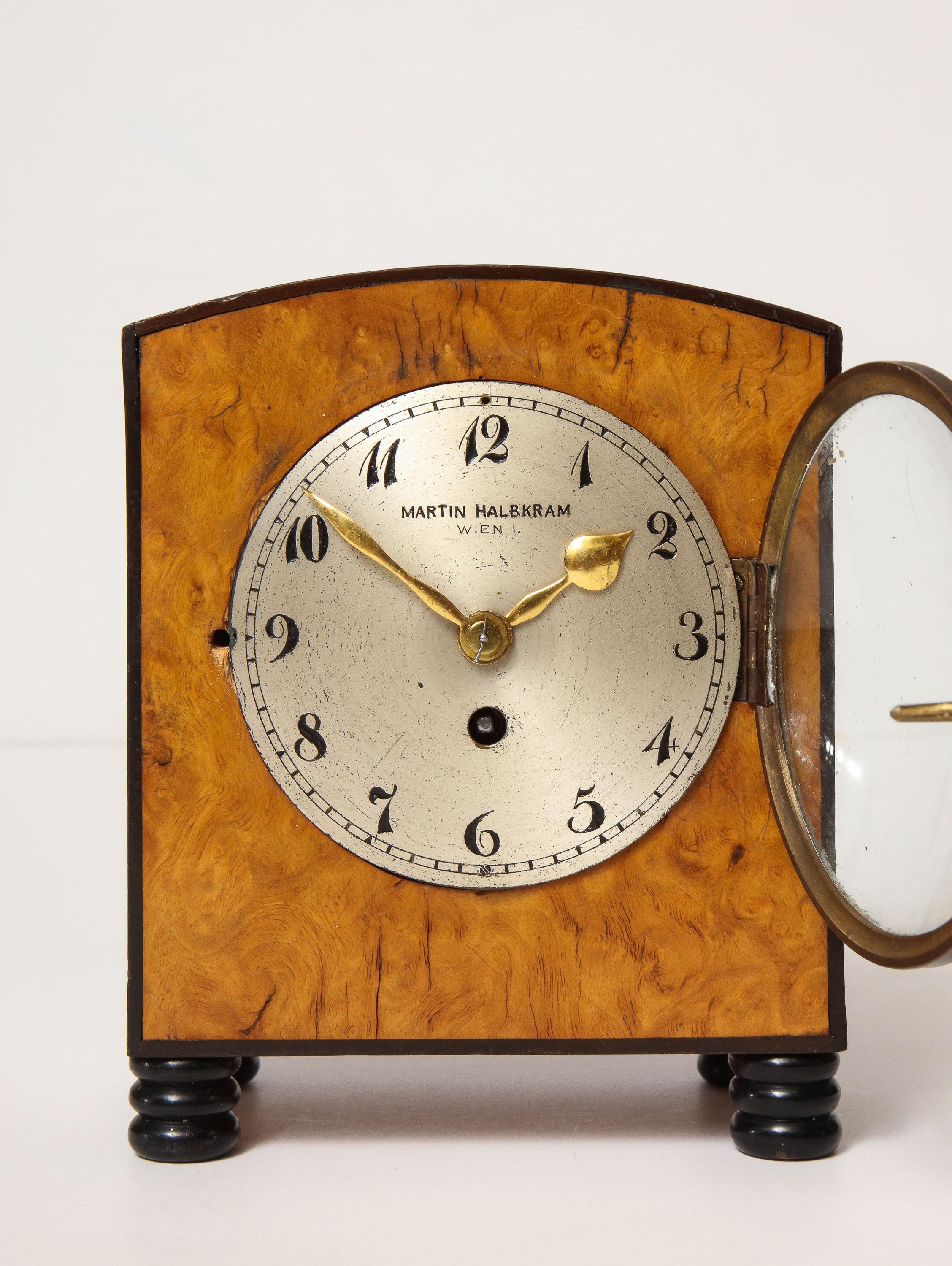 Wood Late 19th Century Viennese Clock by Royal Clockmaker Martin Halbkam For Sale