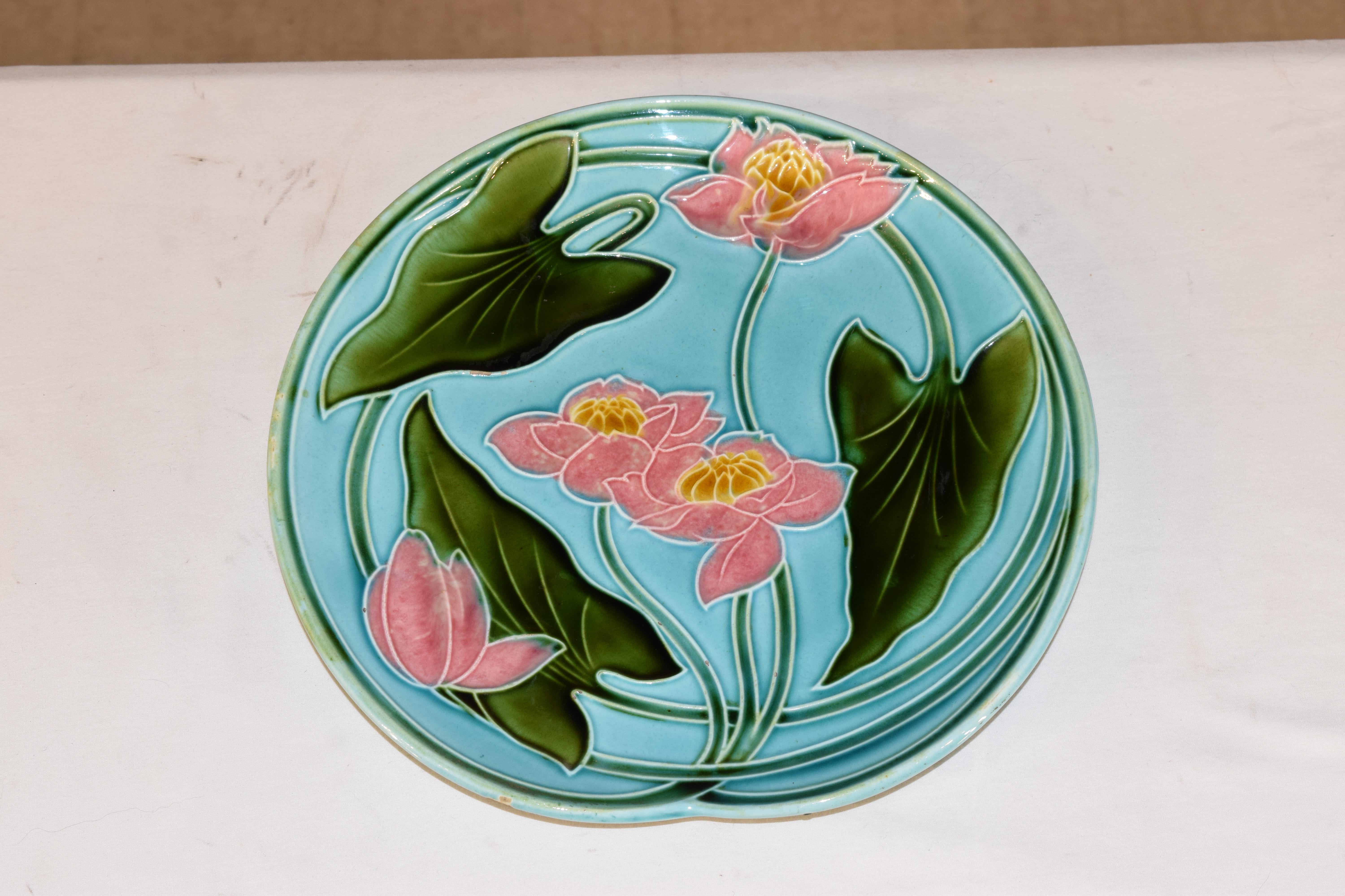 German Late 19th Century Villeroy & Boch Majolica Charger