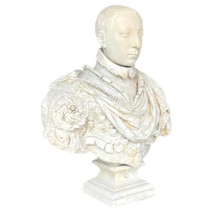 Fin du 19ème siècle Vintage Boho Buste en plâtre d'un homme maure