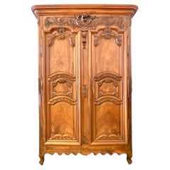 Late 19th Century Antique Hand Carved French Armoire