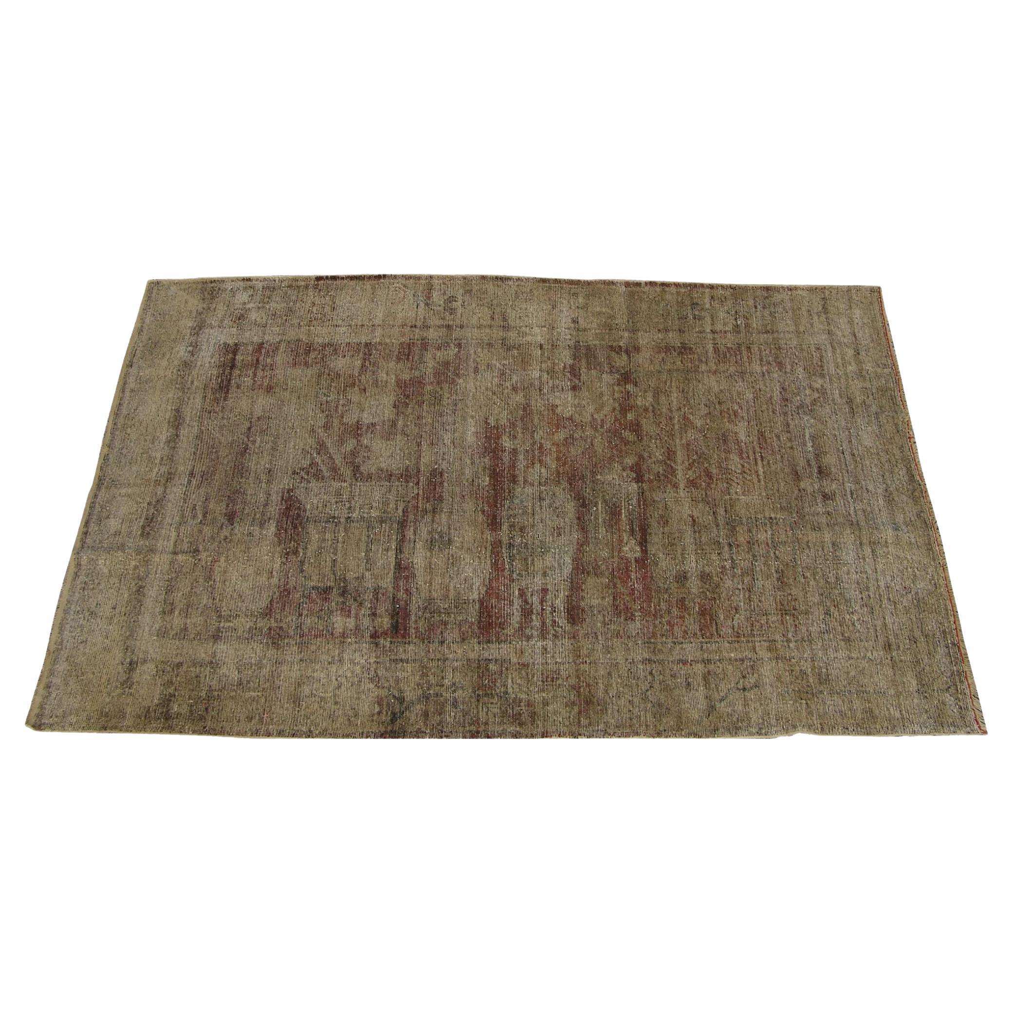 Late 19th Century Vintage Muted Samarkand Rug For Sale