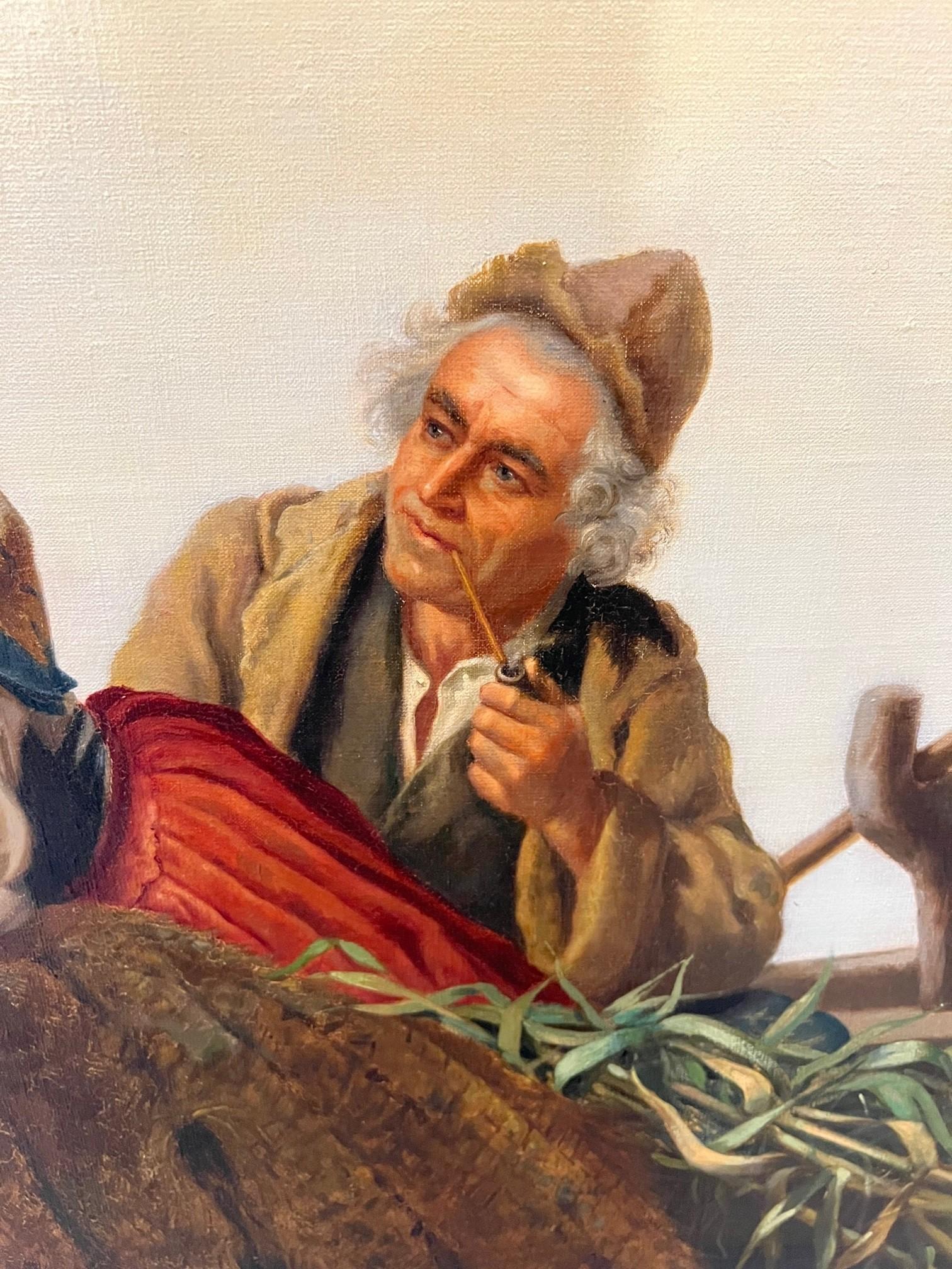 Fin du 19ème siècle Peinture à l'huile sur toile signée  P. Gabrim Roma   Bon état - En vente à Stamford, CT